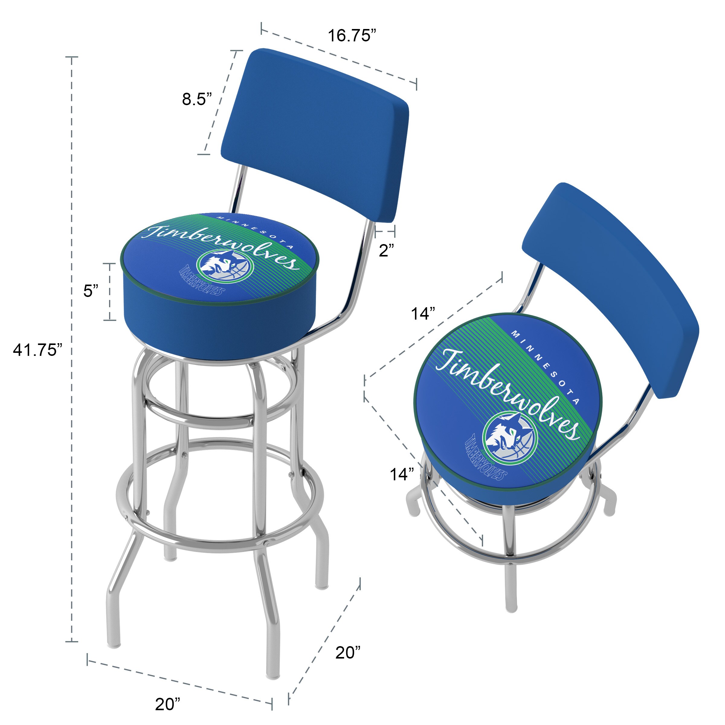 Trademark Gameroom NBA1100HC-MT-TWN stools - View #6
