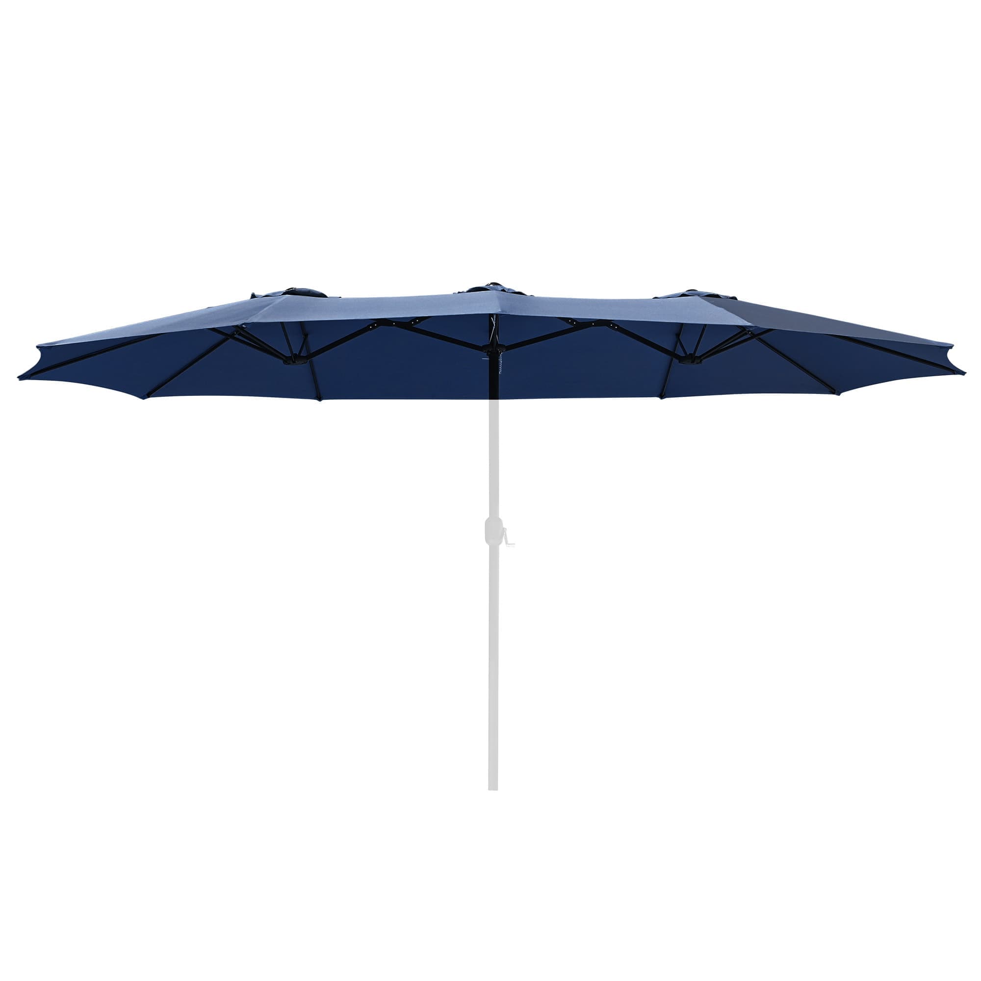 Yescom 07UMC012-14D-NAVY-LO 14 Ft Replacement Canopy for 12 Rib Double Sided Patio Umbrella Market Table Top Outdoor Backyard Pool Restaurant