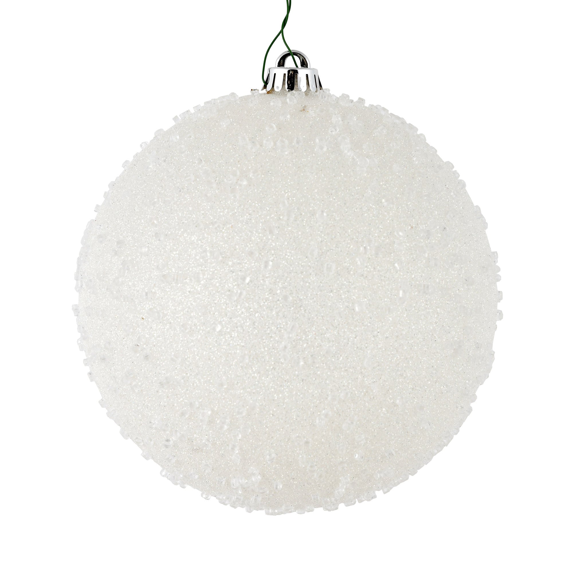 Vickerman N185311 4 -Pack White Ball Standard Indoor Ornament set Shatterproof