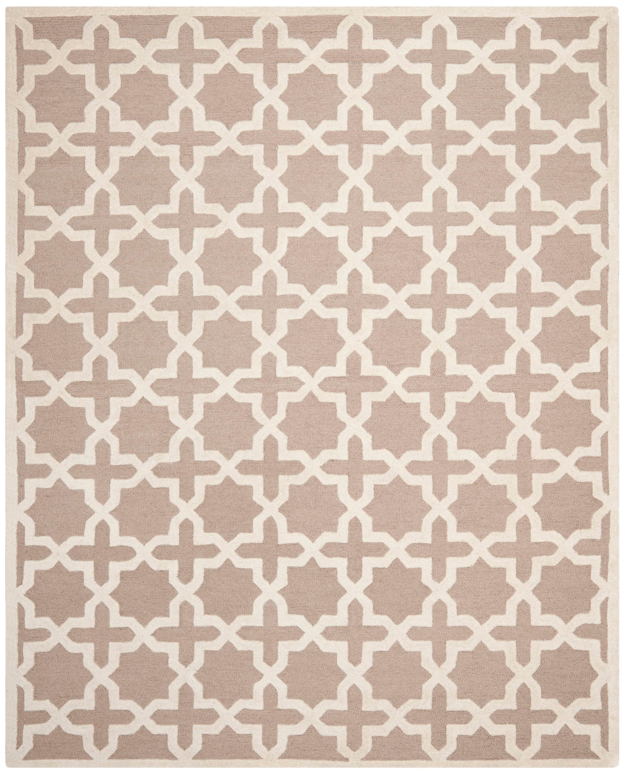Safavieh CAM125J-8 Cambridge Marakesh 8 x 10 (ft) Tufted Wool Beige/Ivory Rectangular Indoor Abstract Area rug
