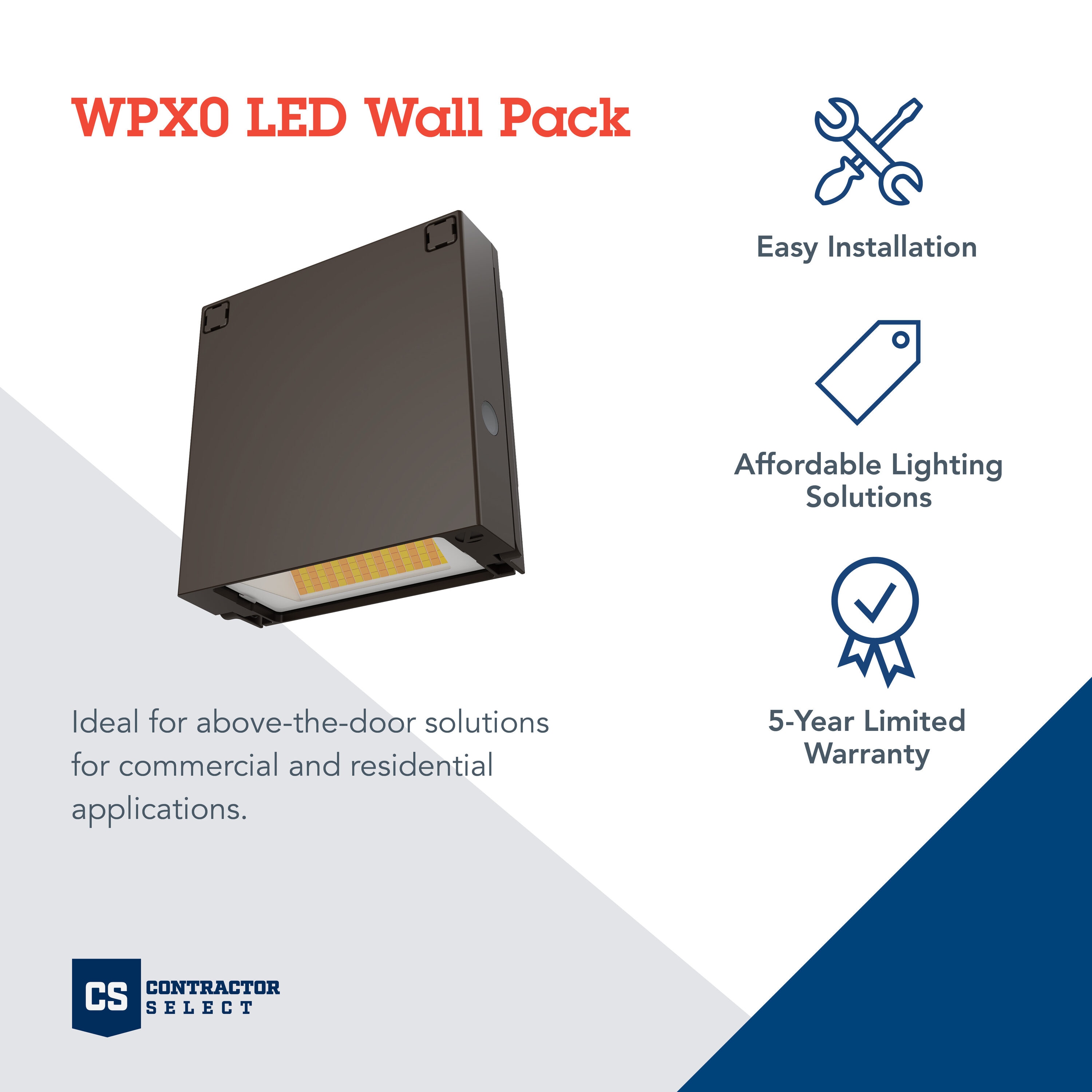 Eclipse Bronze 5.75" Adjustable LED Wall Pack Light with Switchable White