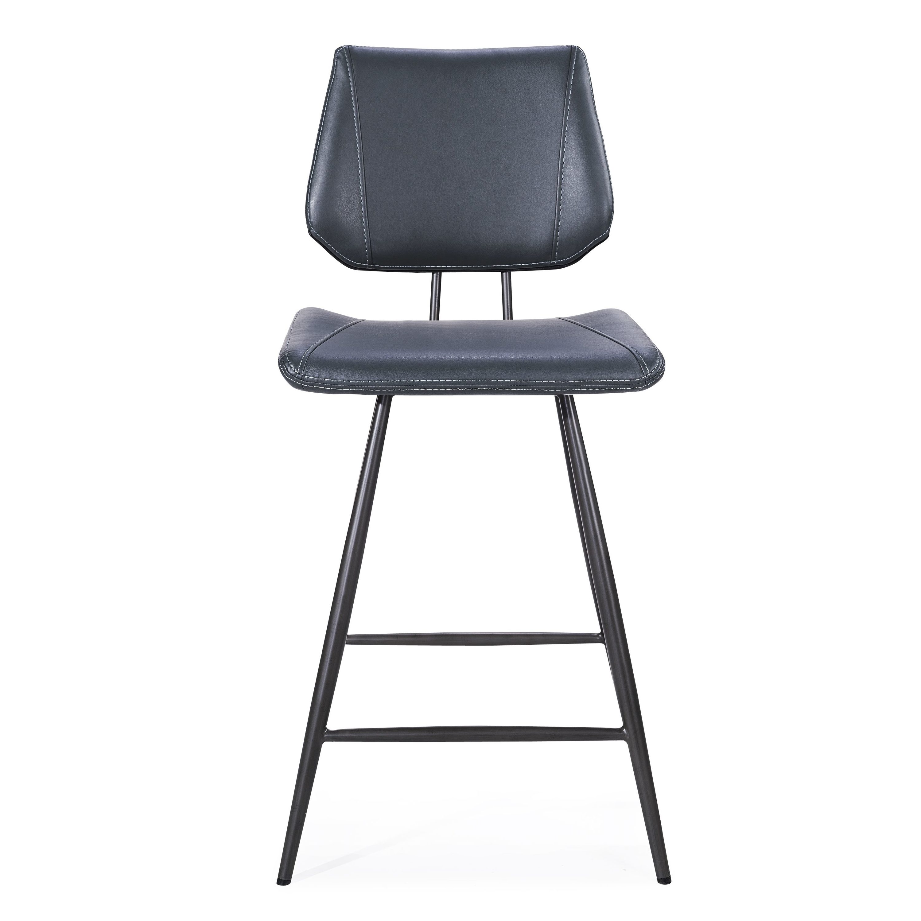Modus Furniture 9LE870V Crossroads Set of 2 Cobalt 24-in H Counter height Upholstered Swivel Metal Bar Stool