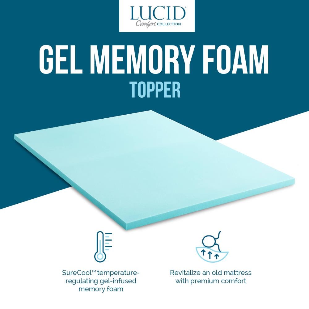 Lucid Gel-Memory-Foam Topper 150x190x5cm (LU5C1520305ZGT-EU) ab 69,90 €