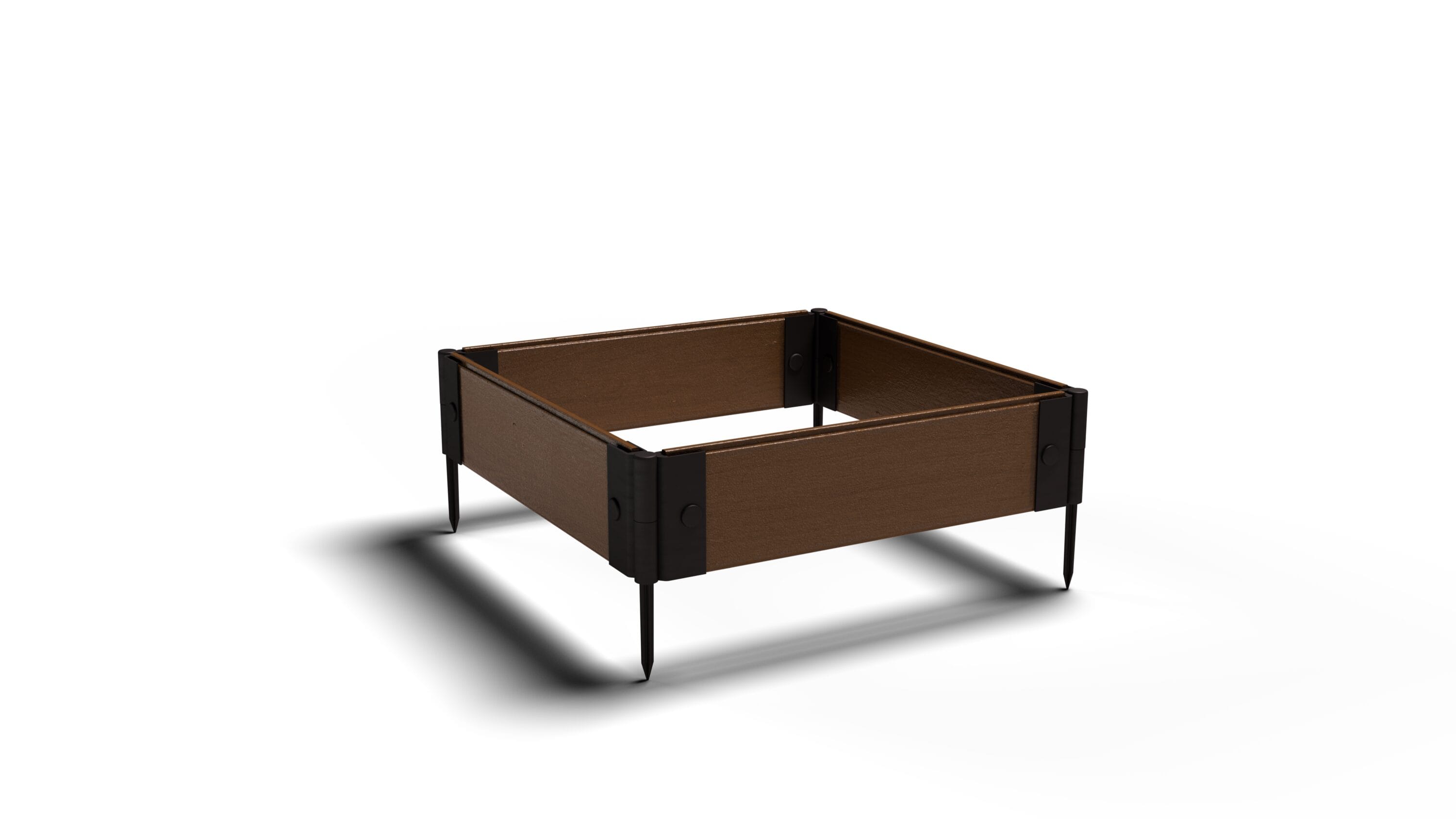Natures Composites 100133WE22000 Square 6.0-in W x 6.24-in H x 6-in D Brown Mixed/Composite Indoor/Outdoor Garden bed