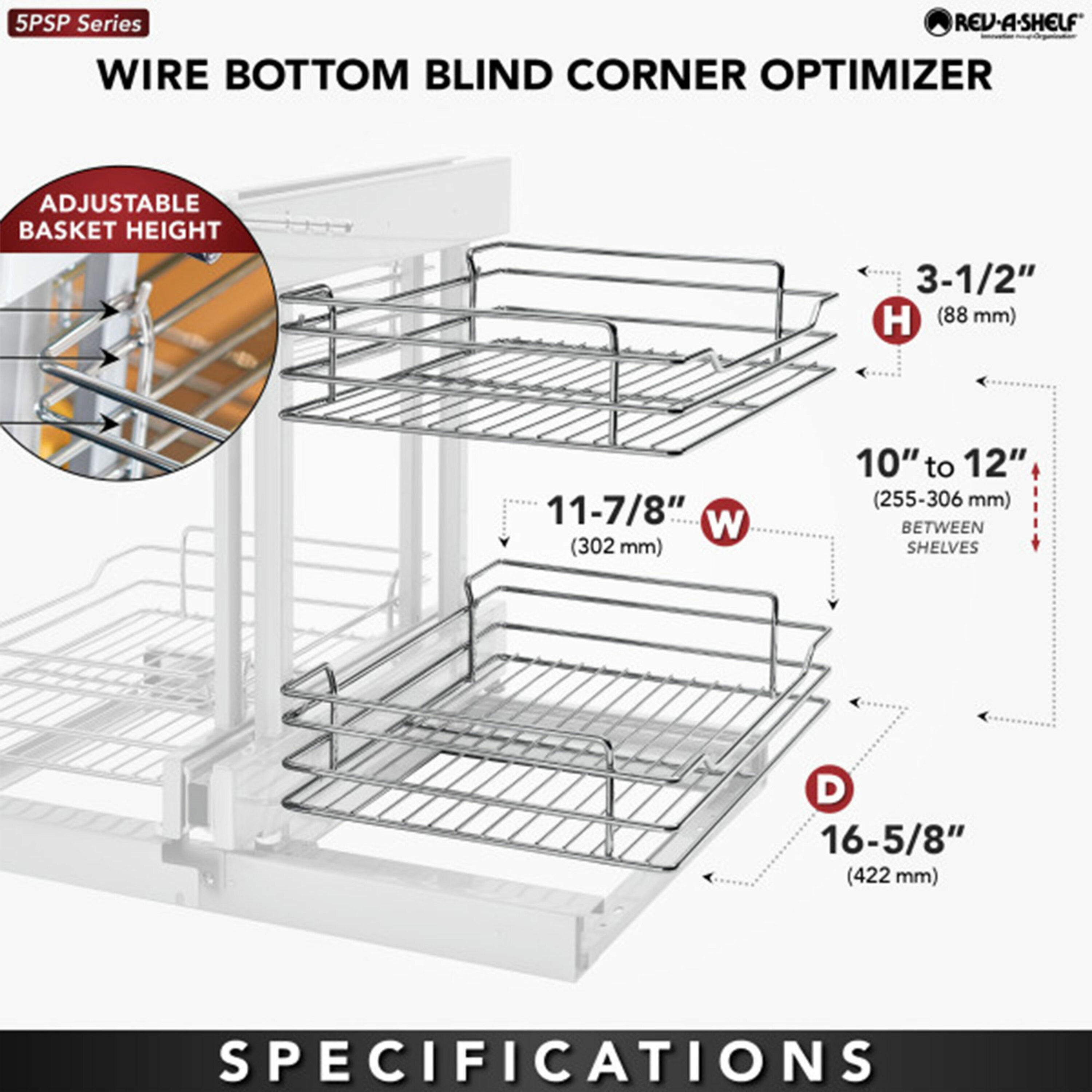 Rev-A-Shelf 163338 Pull-Out-Cabinet-Baskets - View #7