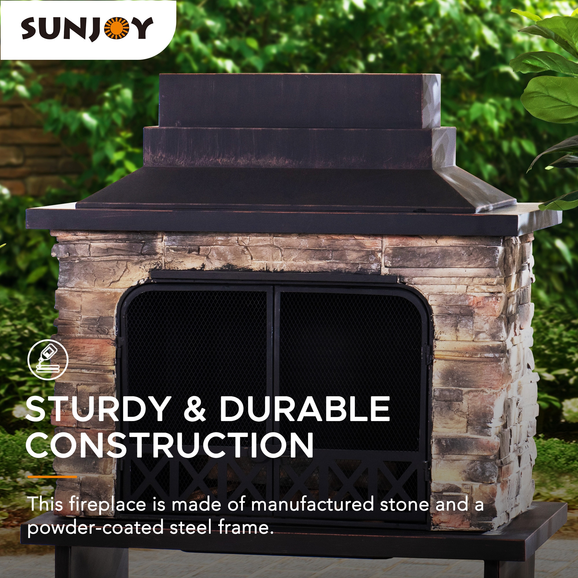 Sunjoy A304001100 Outdoor-Wood-Burning-Fireplaces - View #7