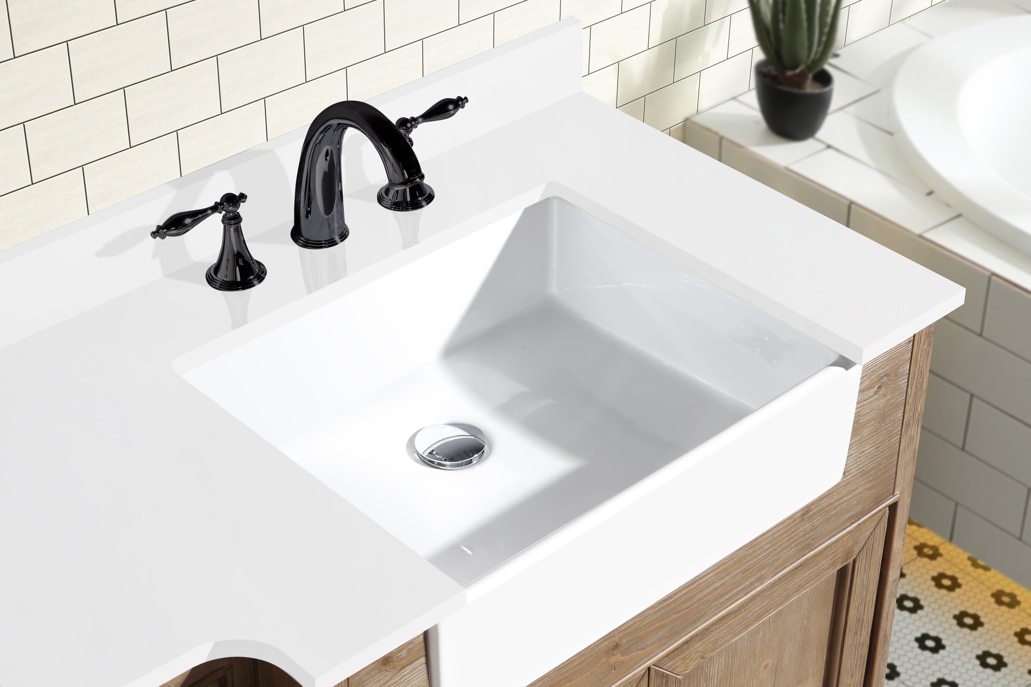 Ari Kitchen & Bath AKB-KELLY-72-WTHFRWH Bath-Vanity-Combo - View #3