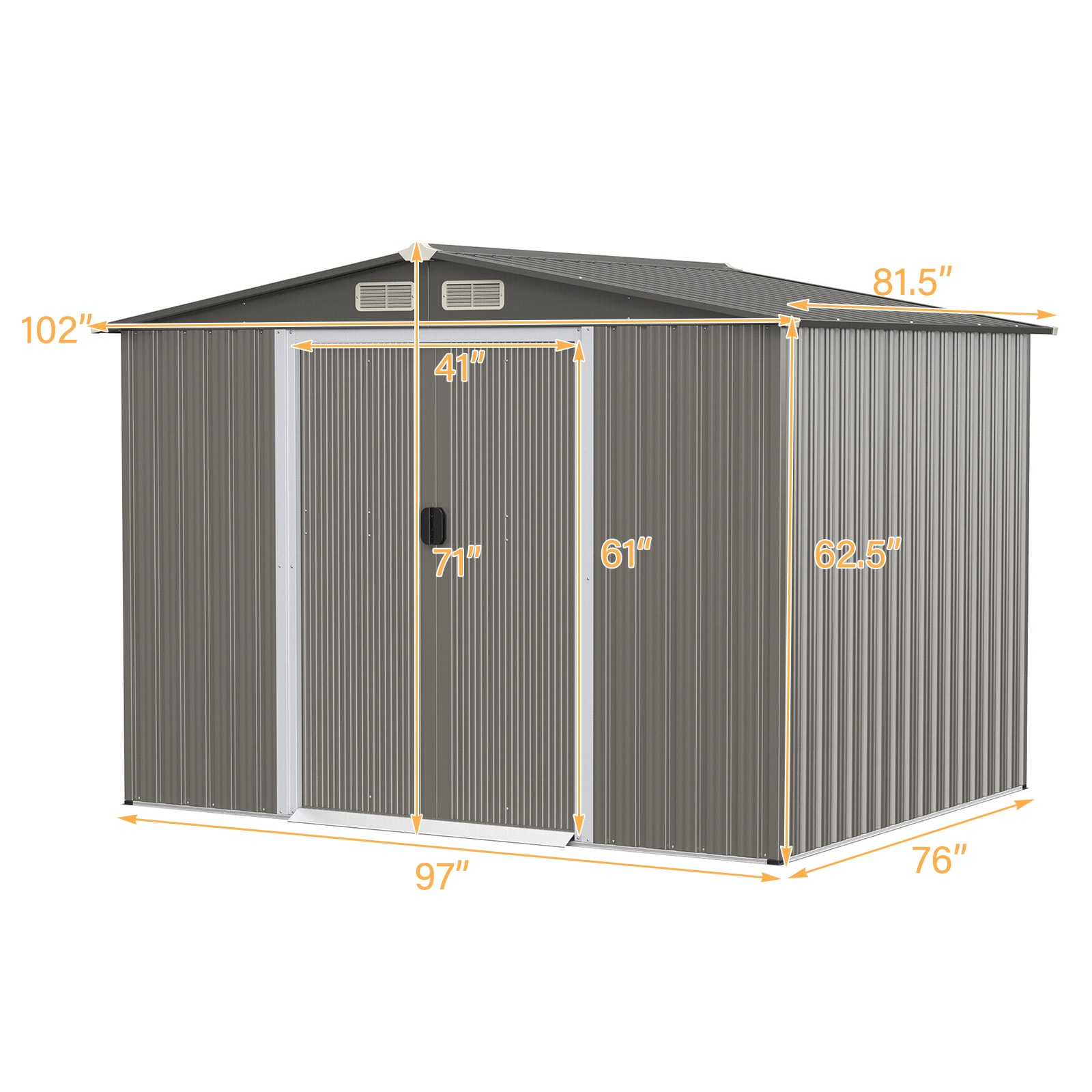 WELLFOR OCS3859LDG+ Metal-Storage-Buildings-Sheds - View #2