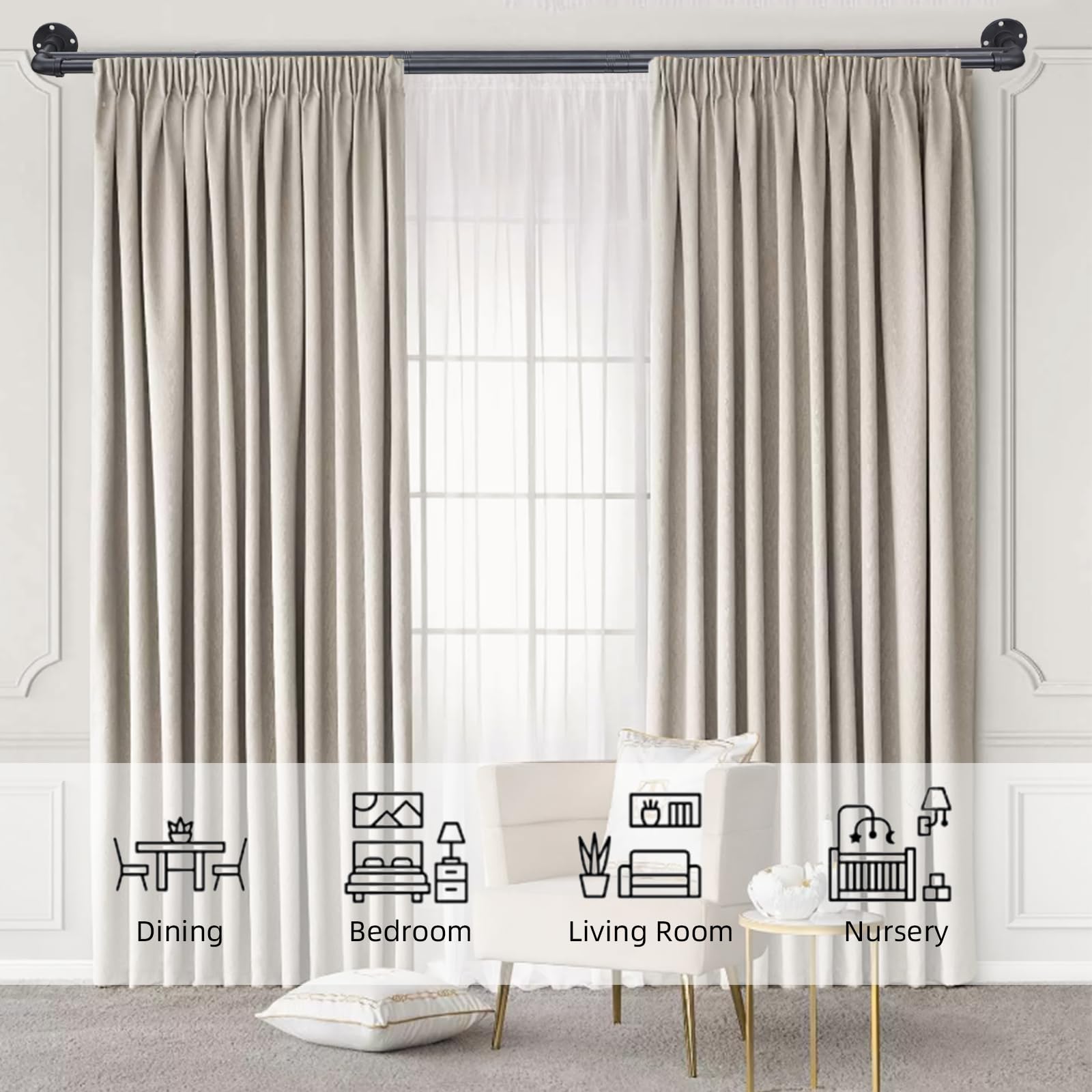 KIWDZFU LKI0820A075 Curtain-Rods - View #5
