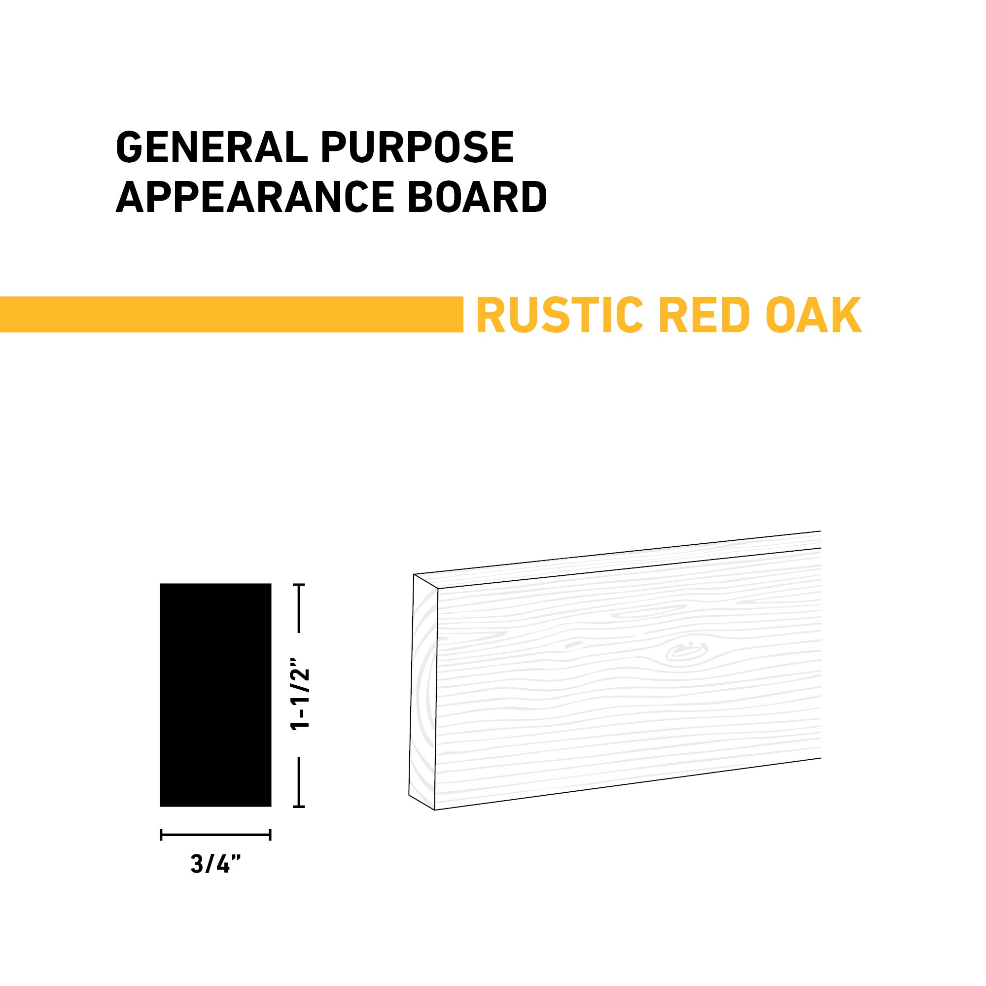 Ornamental Mouldings BRDRUS 1X2X4ROAK Appearance-Boards - View #2