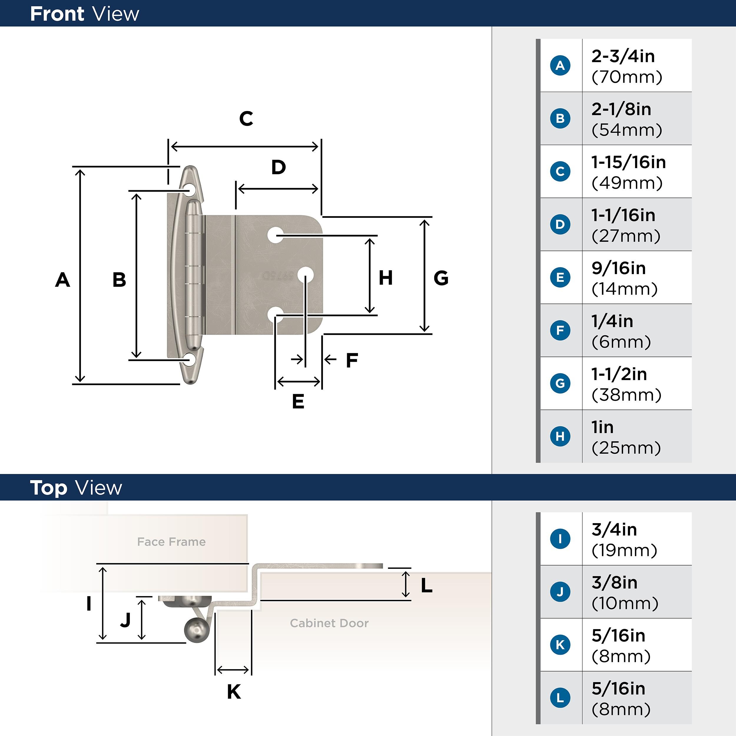 Amerock 1887597 Cabinet-Hinges - View #5