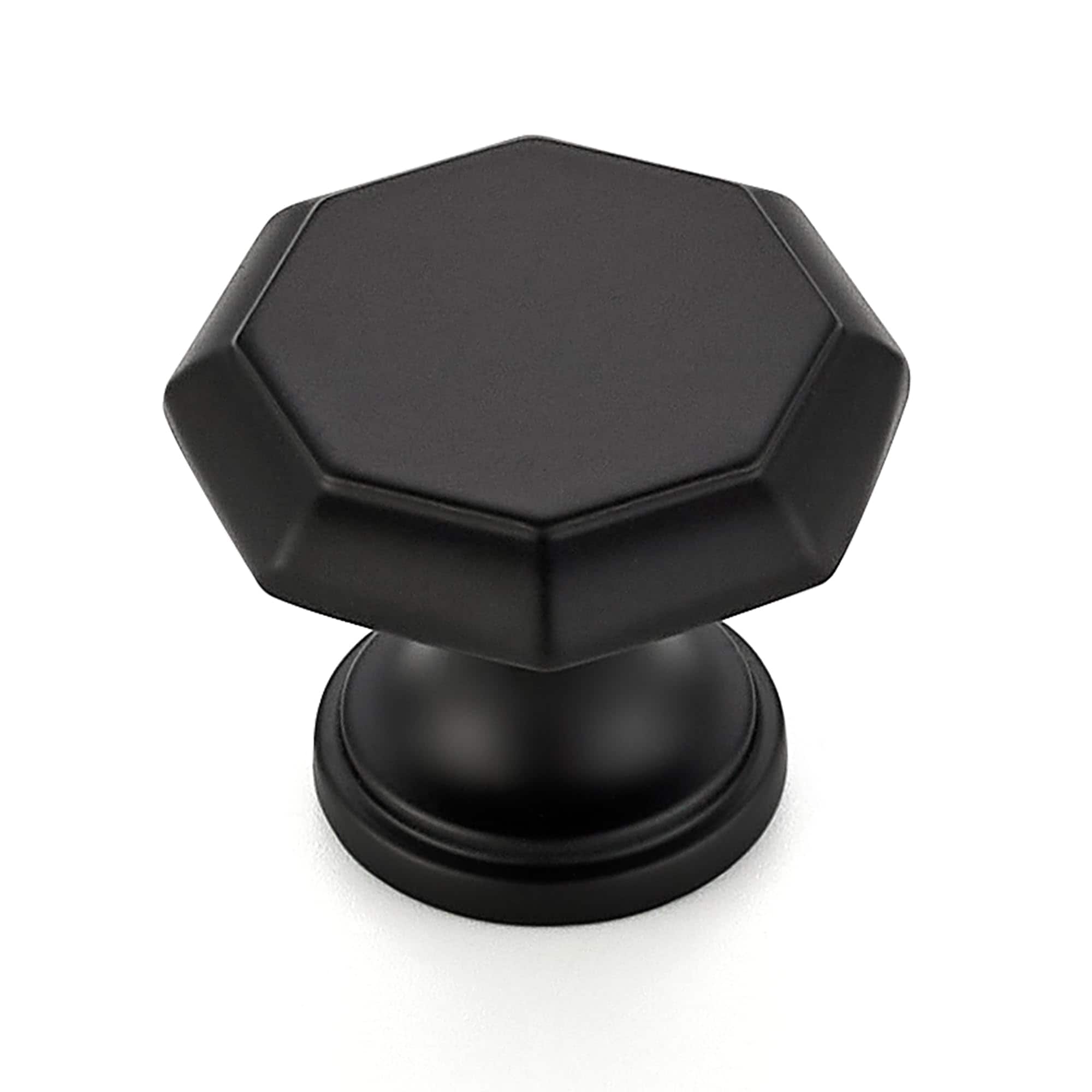 SenQWFa  Matte Black Kitchen Cabinet Knobs 10 Pack Single Hole Drawer Pulls for Bathroom Dresser Cupboard Hardware durable