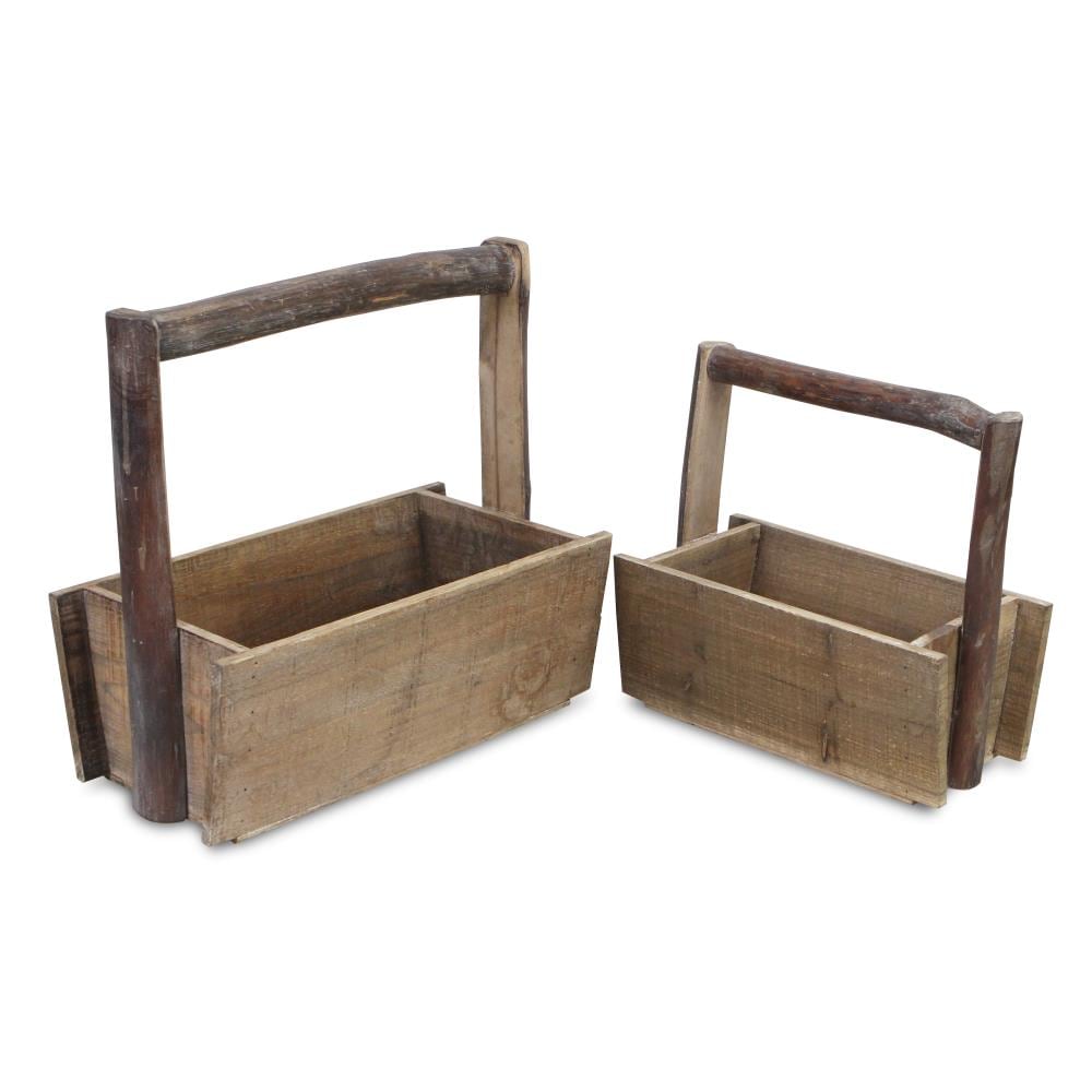 Cheung's 4902-2 Trays and Caddies 8.25-in x 16.5-in Brown Rectangle Serving Caddy