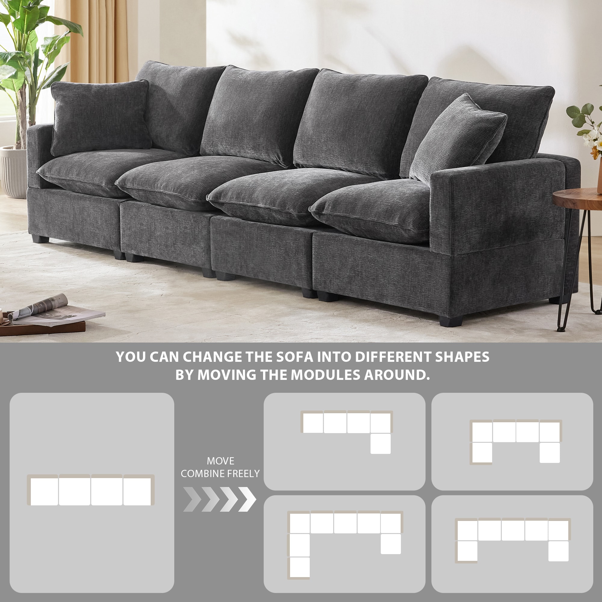 ModernLuxe GS009018AAB Sofas-Loveseats - View #4