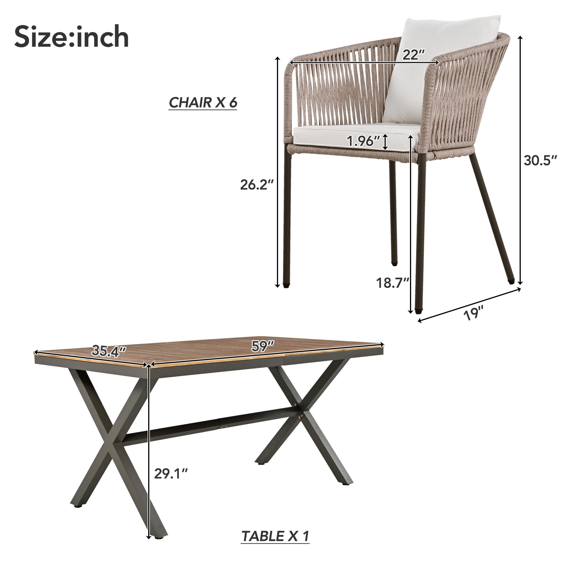 Nestfair HPGO1234A Patio-Dining-Sets - View #8