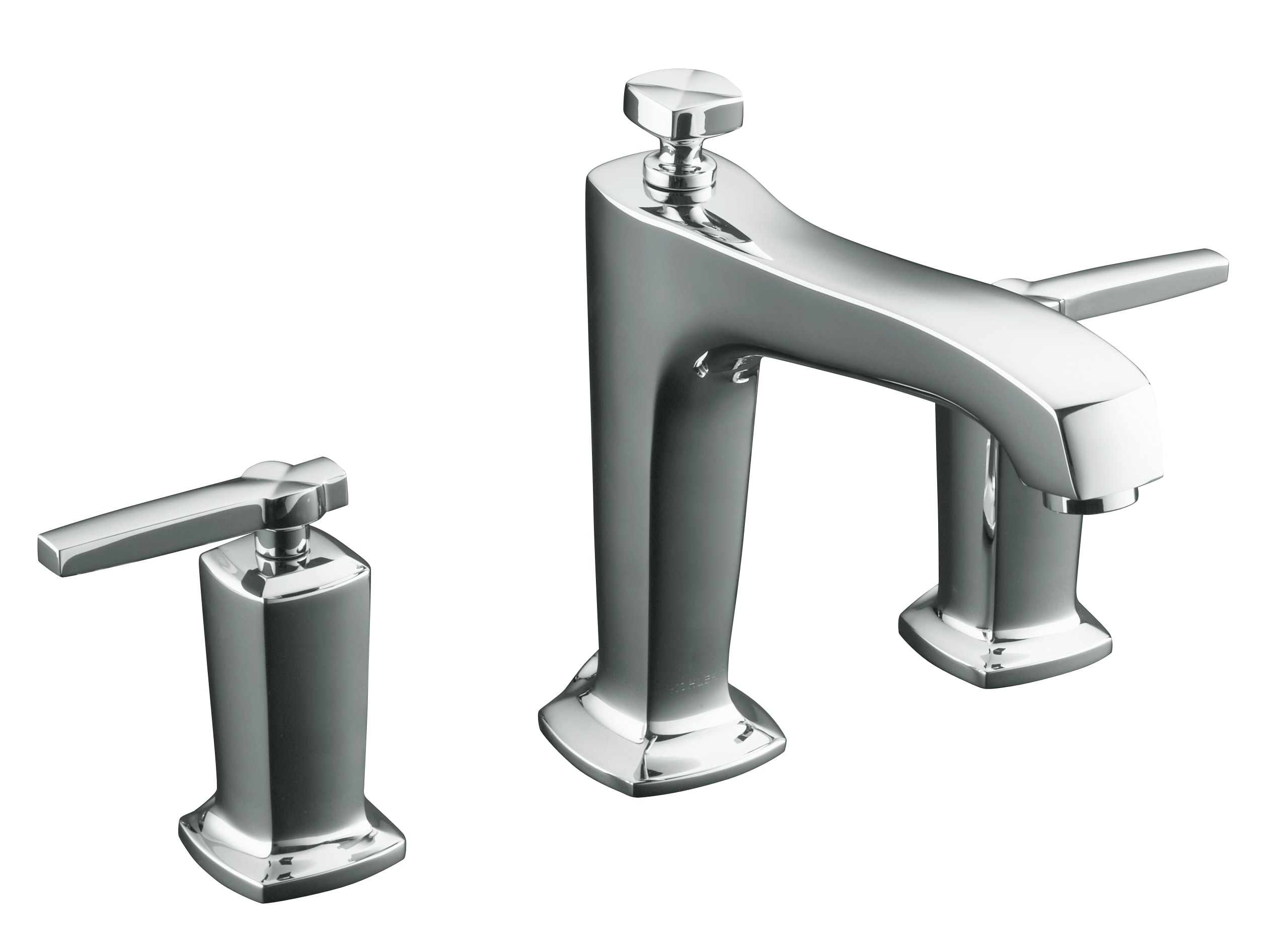 KOHLER T16236-4-CP Margaux Polished chrome 2-handle Deck-mount Roman Low-arc Bathtub Faucet