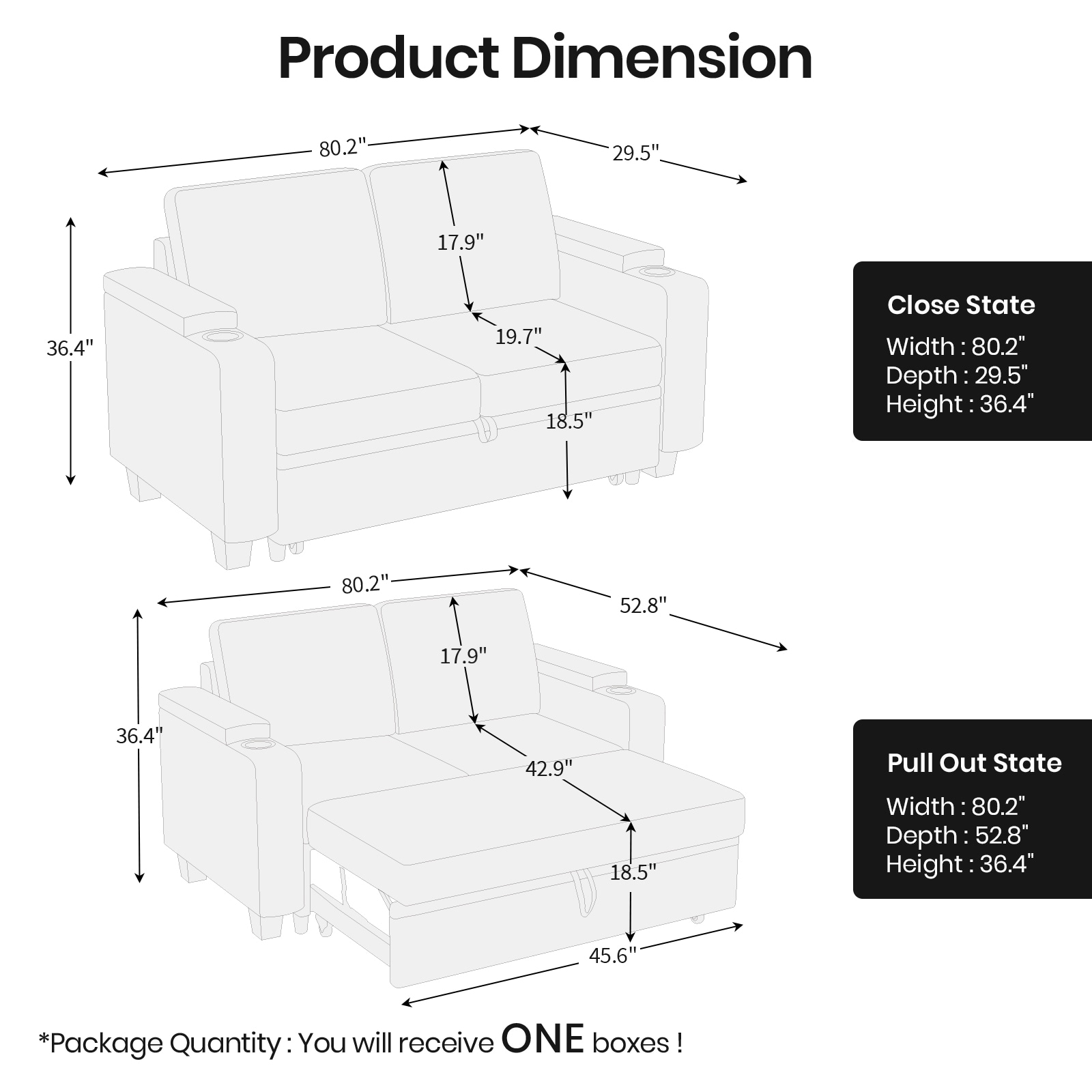 Belffin BF098-AG-DG futons - View #2