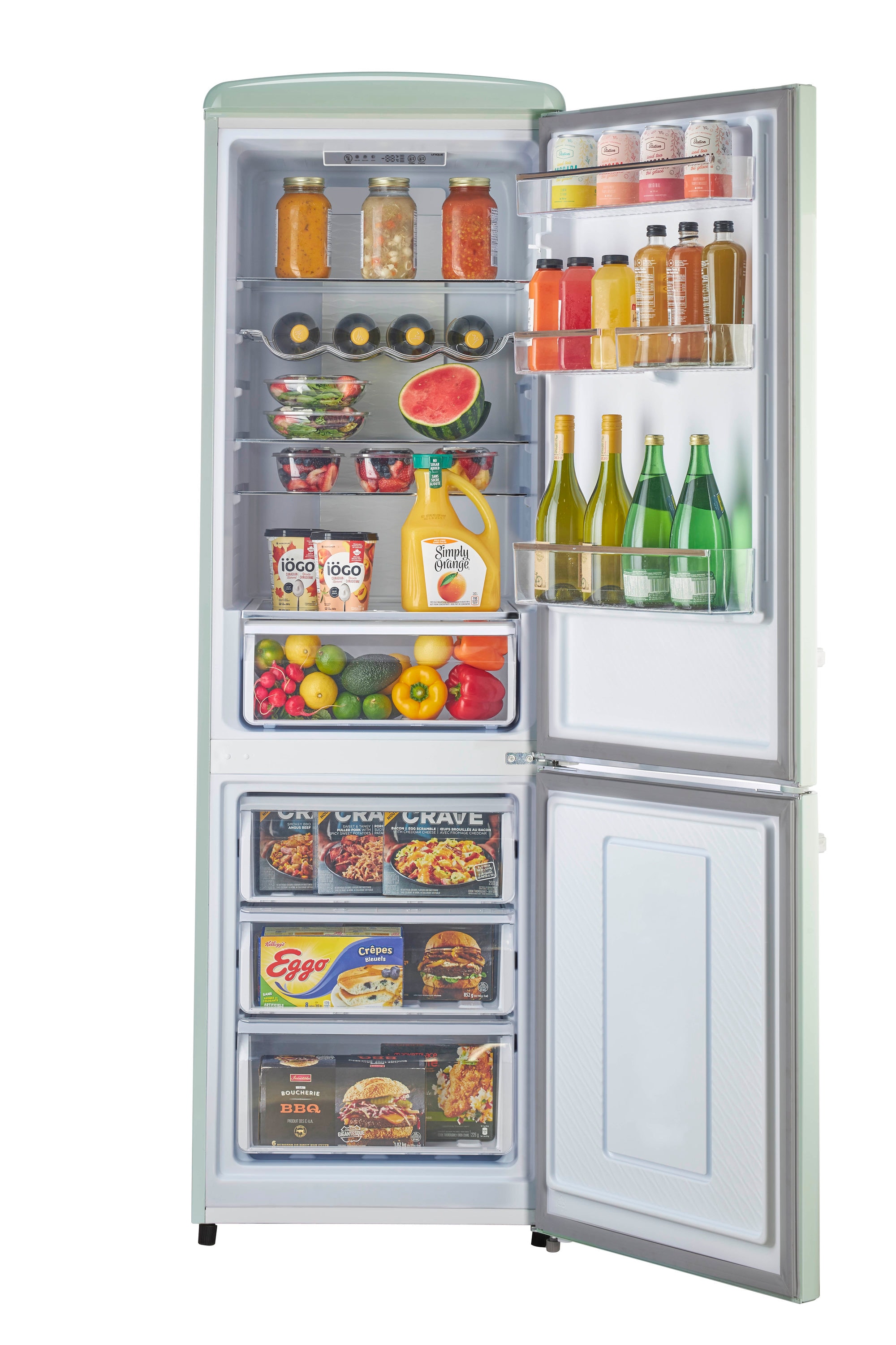 Unique Classic Retro 11.7-cu ft Bottom-Freezer Refrigerator (Summer Mint Green) Energy Star | UGP-330L LG AC