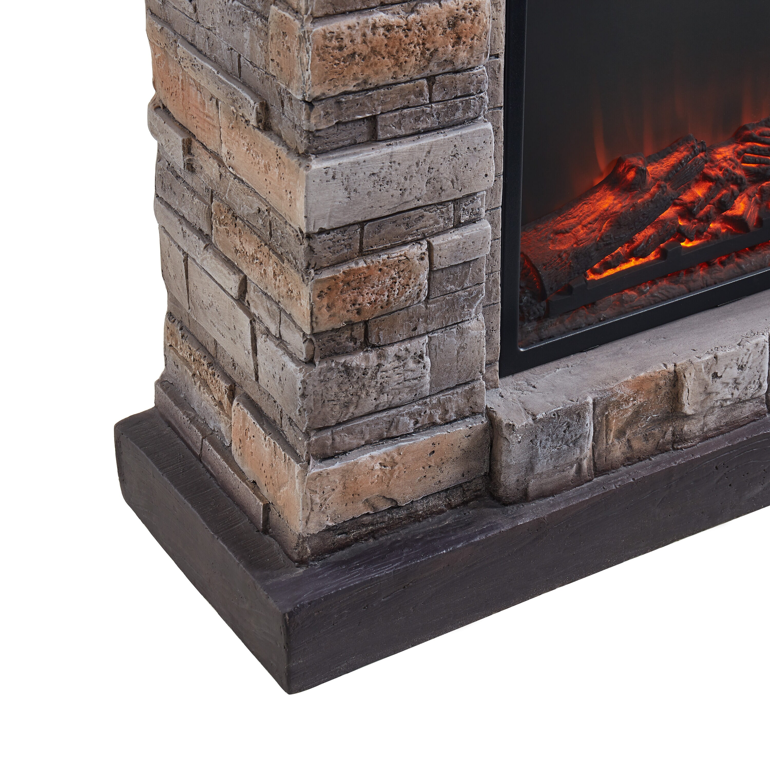 CASAINC 36-in W Tan LED Electric Fireplace In The Electric Fireplaces ...