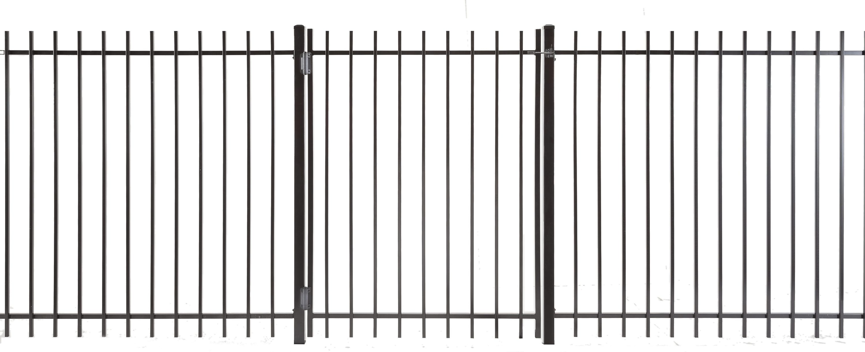 Kent 5-ft H x 4-ft W Powder Coated Vinyl-coated Steel Square-top Decorative Walk-thru Fence Gate
