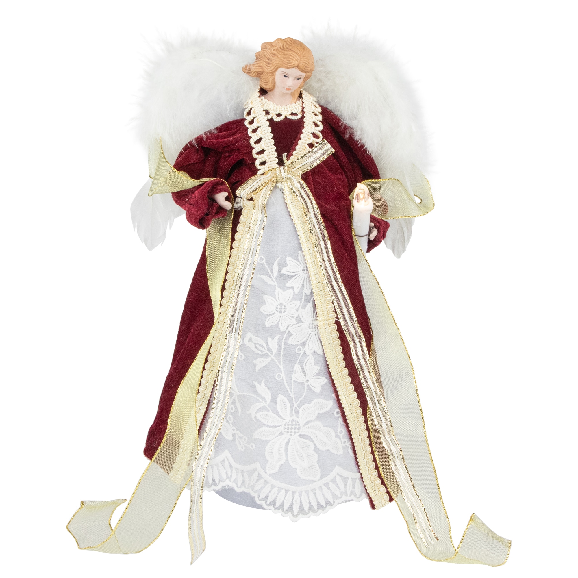 Northlight 35245925 14-in Merry Christmas Red White Christmas Tree Topper