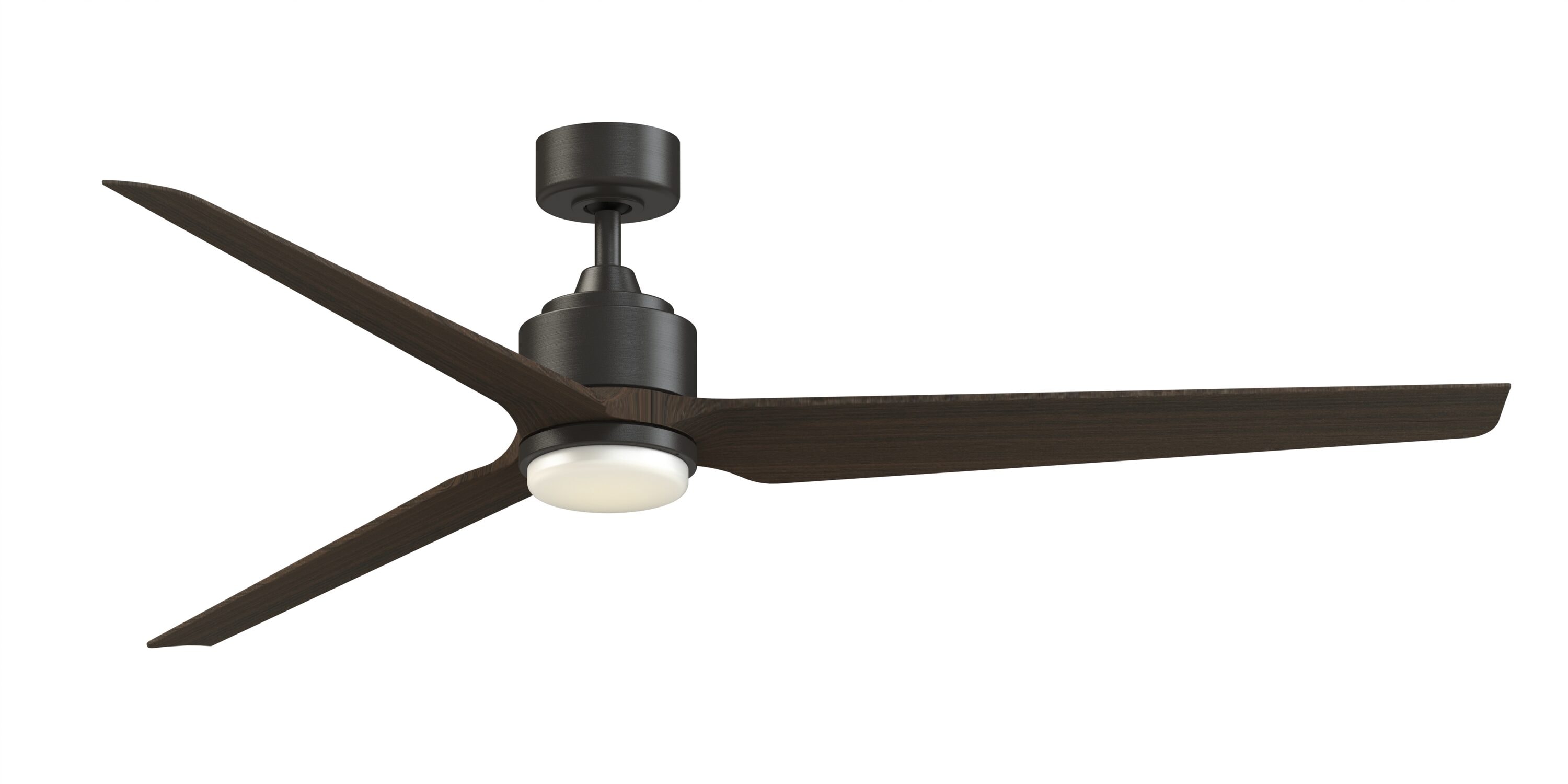 Fanimation TriAire Custom 72-in Dark Bronze LED Uncovered Outdoor Propeller Ceiling Fan With Light and Remote Control Included