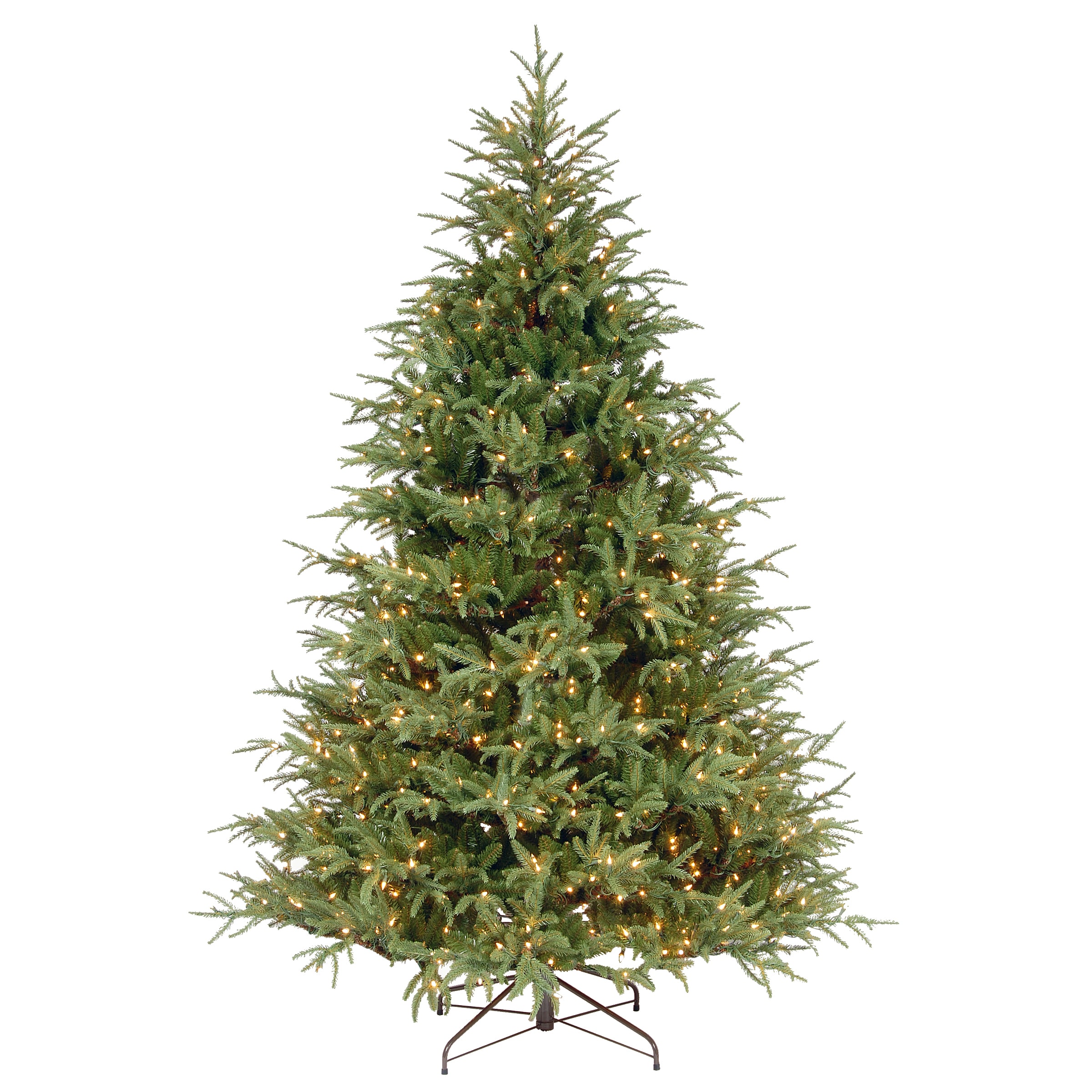 National Tree Company PEFG3-308-75 7.5-Feet Fraser fir Pre-lit Artificial Christmas Tree with White Incandescent Lights