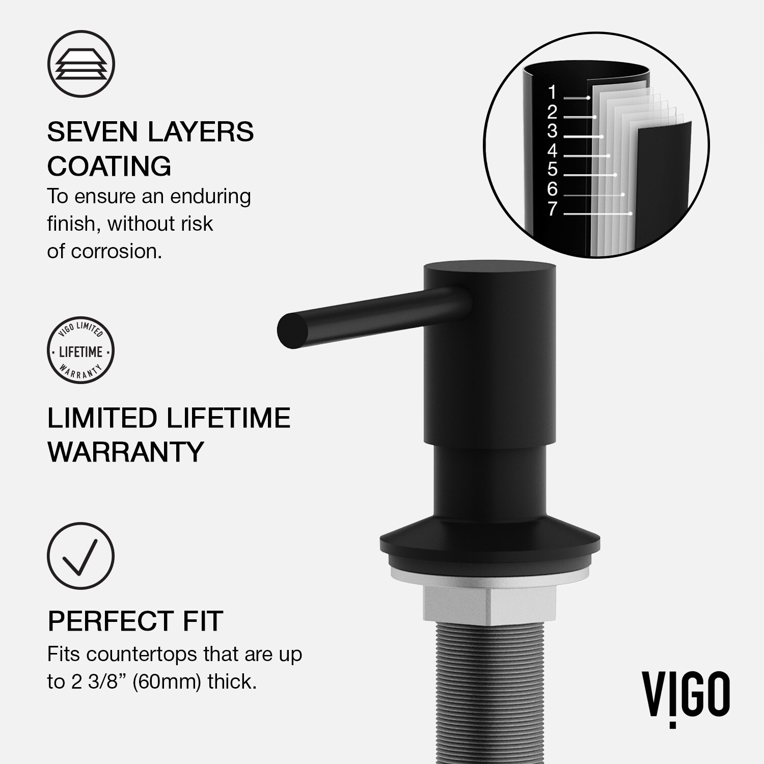 VIGO Greenwich Matte Black Single Handle Pull Down Kitchen Faucet With   48516632 