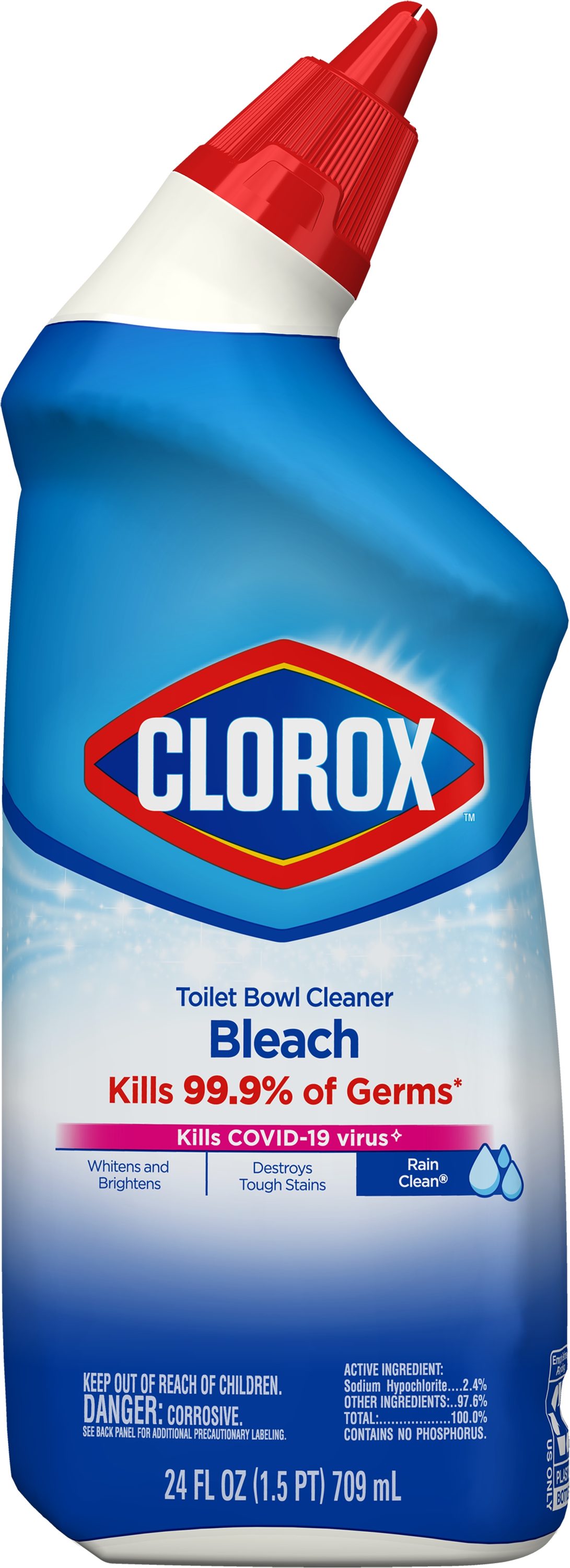 Clorox Clinging Bleach Gel 24-fl oz Rain Clean Toilet Bowl Cleaner in the  Toilet Bowl Cleaners department at