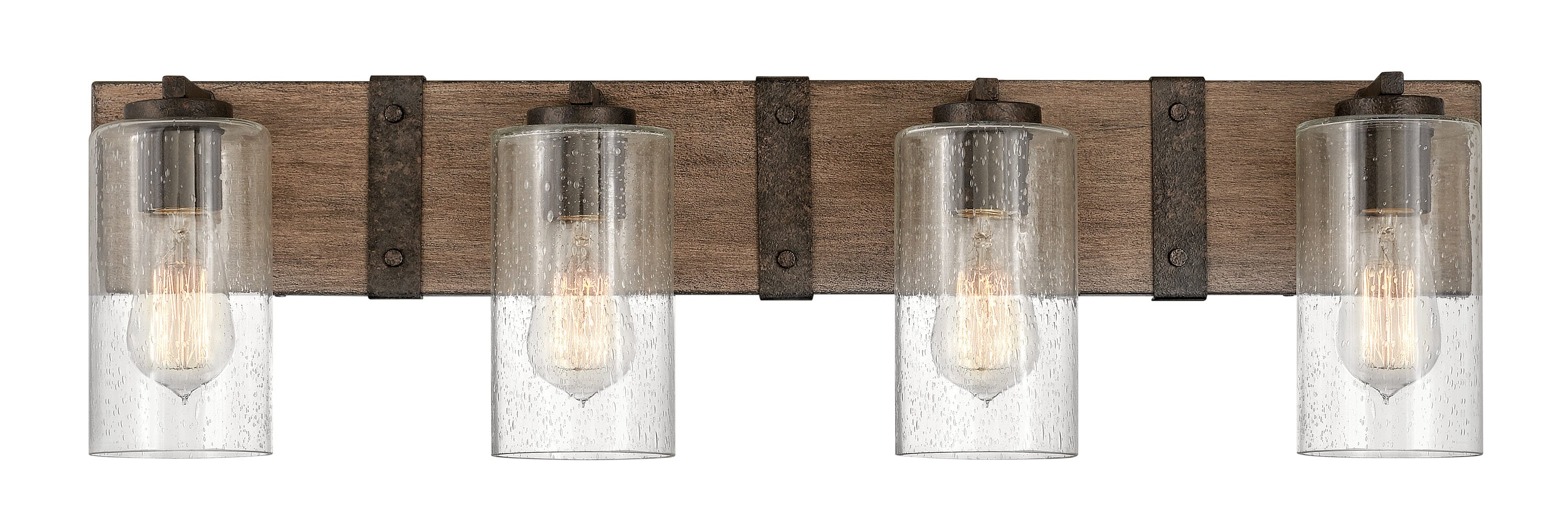 Hinkley 5944SQ Sawyer 30.75-in 4 -Light Matte Brown Rustic Vanity light