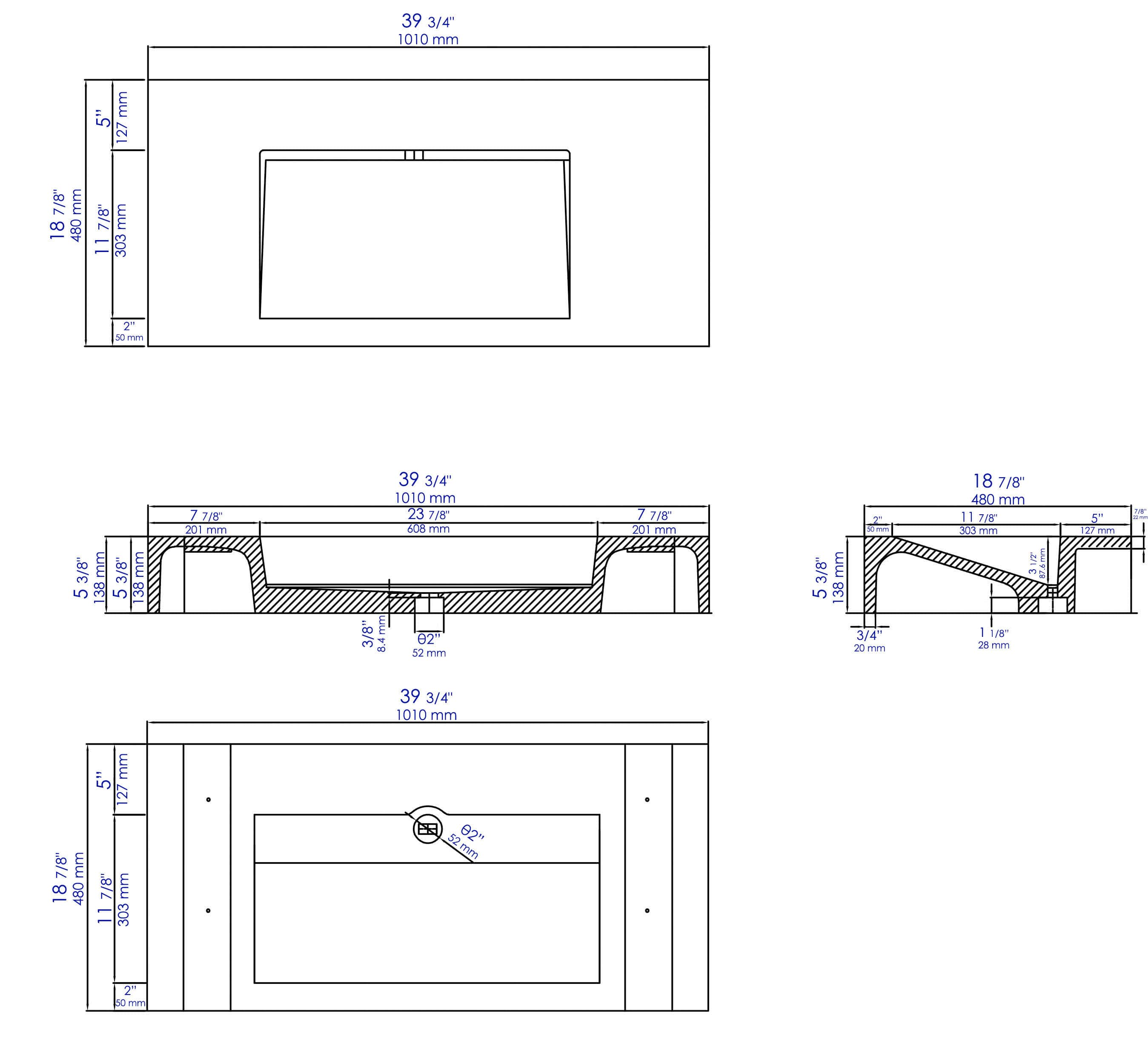 ALFI ABCO40R Bath-Sink - View #6