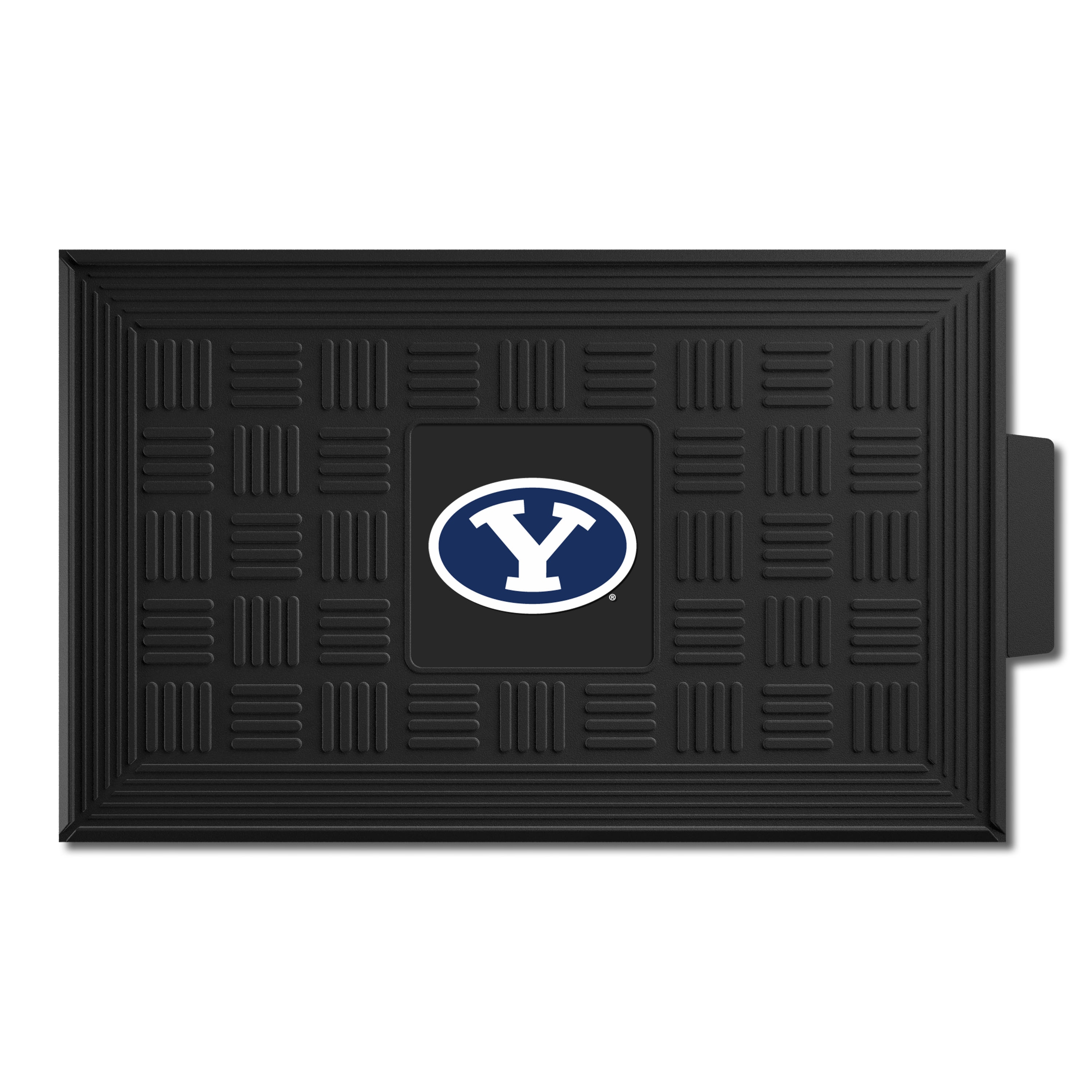 FANMATS 11351 Brigham Young Cougars 2-ft x 3-ft Black Vinyl Rectangular Indoor or outdoor Decorative Sports Door mat