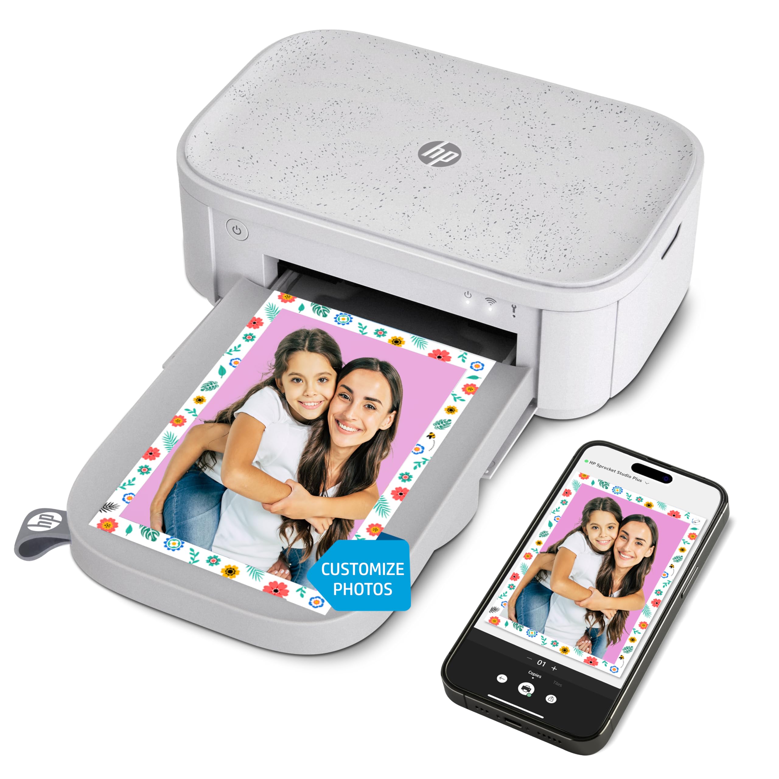 HP Studio Plus 4 x 6 Instant Photo Printer - Wirelessly Prints from iOS and Android Devices