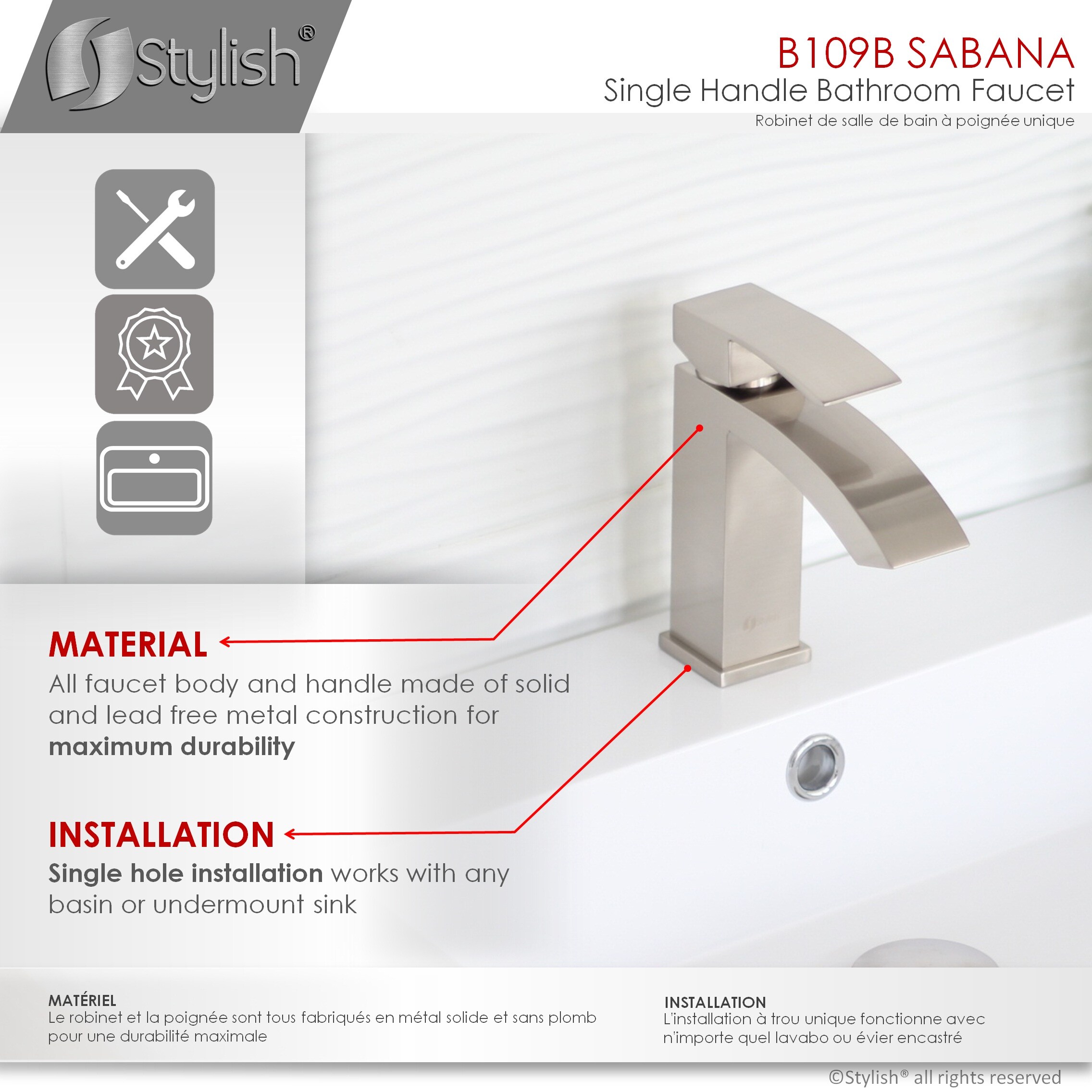 Stylish B-109B Lavatory-Faucets - View #7