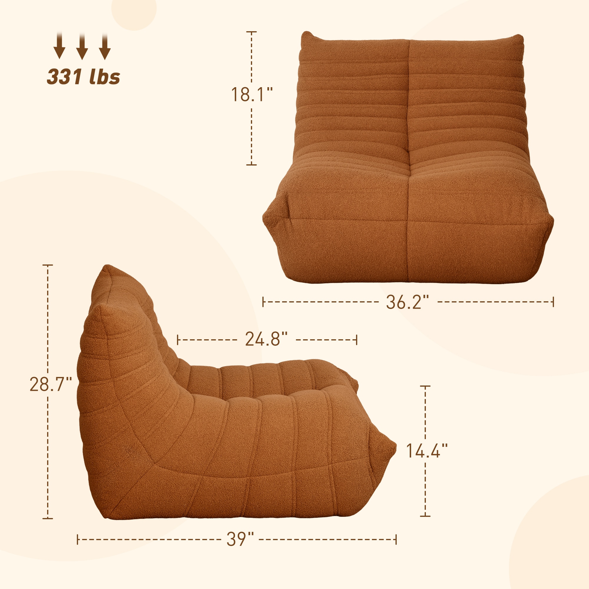 HomCom 83B-236V00BN Sofas-Loveseats - View #3