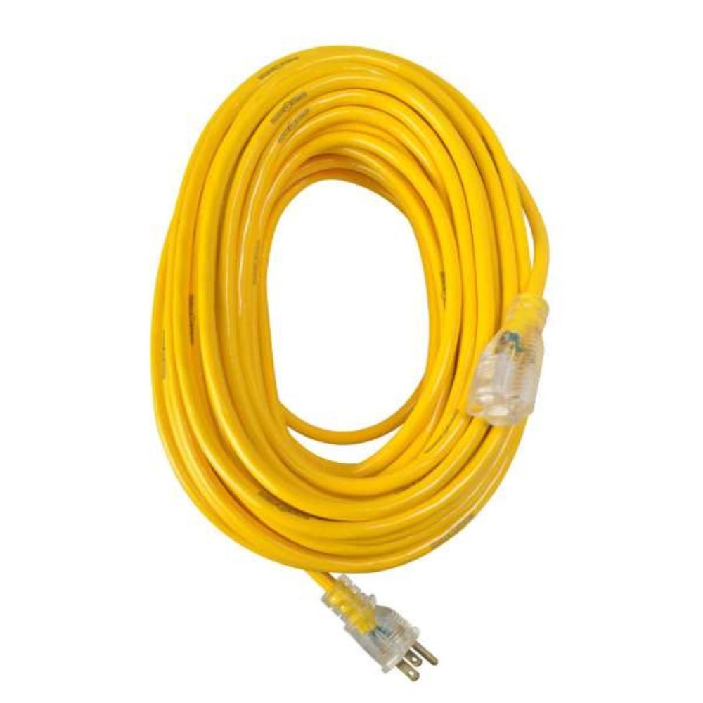 Southwire 64825701 YELLOW JACKET 25-ft 14 / 3 3 Prong YELLOW SJTW Medium Duty General Extension Cord