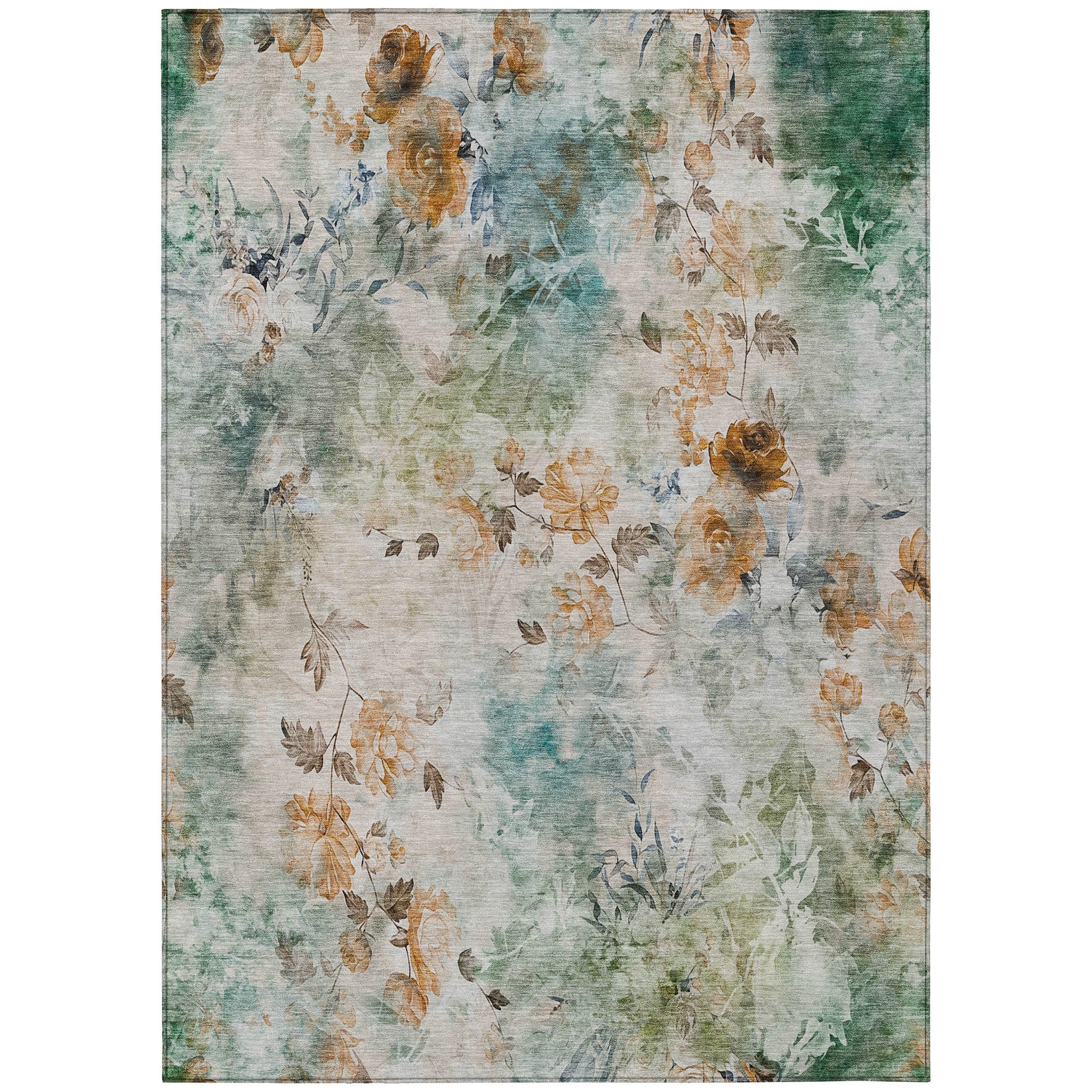 Addison Rugs ACN724TE5X8 Chantille ACN724TE 5 x 7 (ft) Polyester Teal Rectangular Indoor/Outdoor Geometric Machine washable Area rug