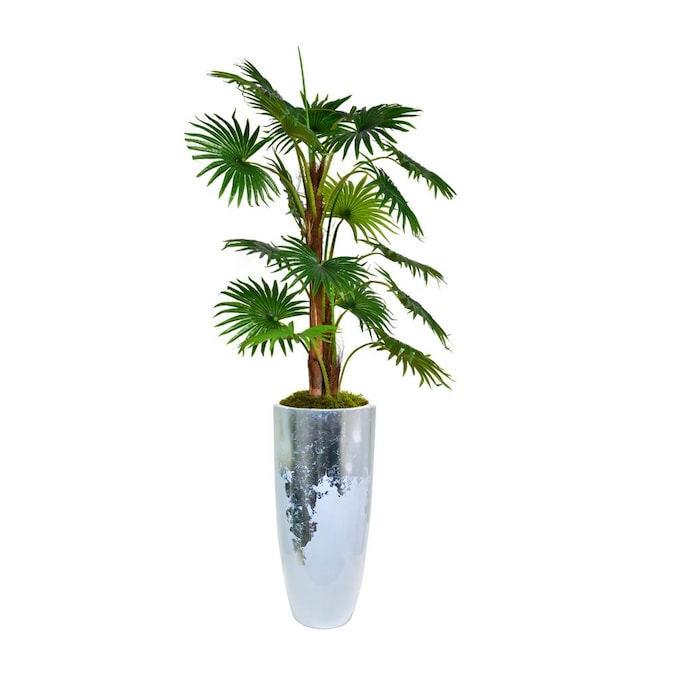 Vintage Home 69 5 In Silver Artificial Palm Trees The Plants Flowers Department At Com - Artificial Palm Trees For Home Decor