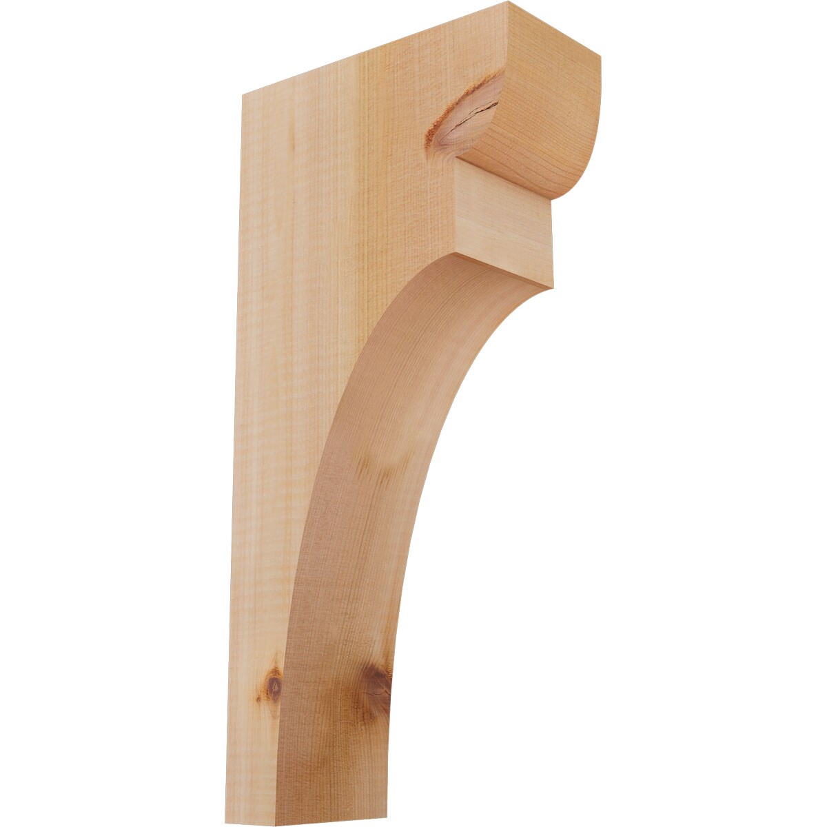 Ekena Millwork COR04X08X16YOR00SWR 3-1/2-in x 8-in x 16-in Yorktown Unfinished Western red cedar Wood Paintable/Stainable Corbel