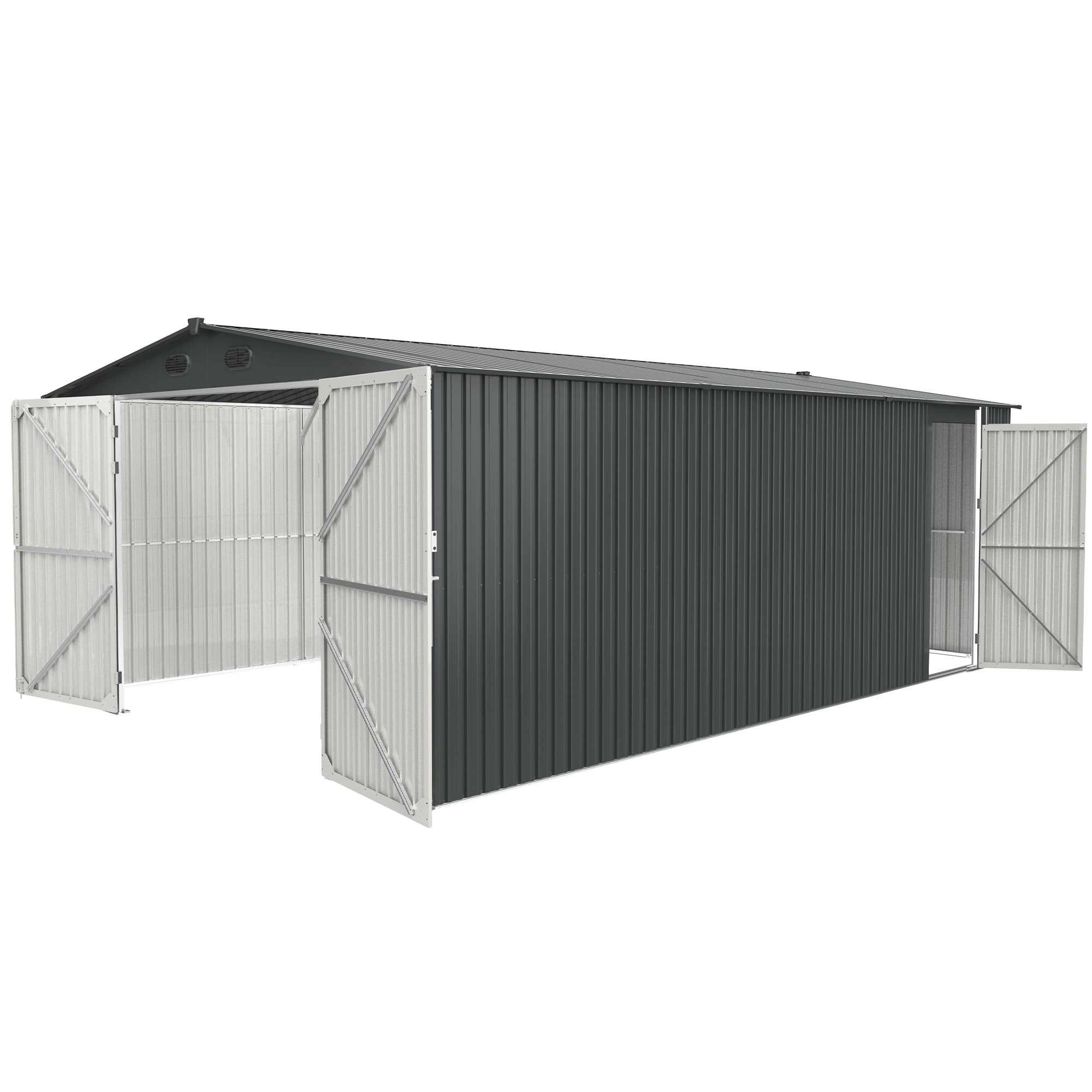 Mondawe MD-CR09583 13-ft x 20-ft Galvanized steel Storage Shed