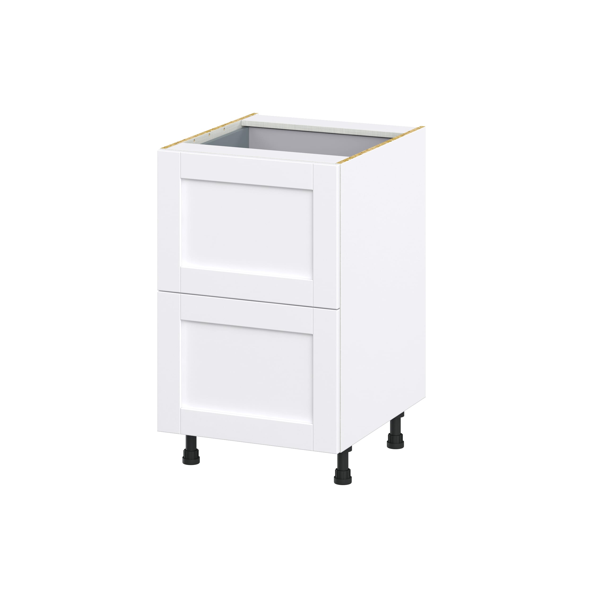 Hugo&Borg DSB2D21I1-RM Rosemont 21-in W x 34.5-in H x 24-in D Glacier White 3 -Drawers Drawer Base Fully assembled Cabinet (Recessed Panel Shaker)