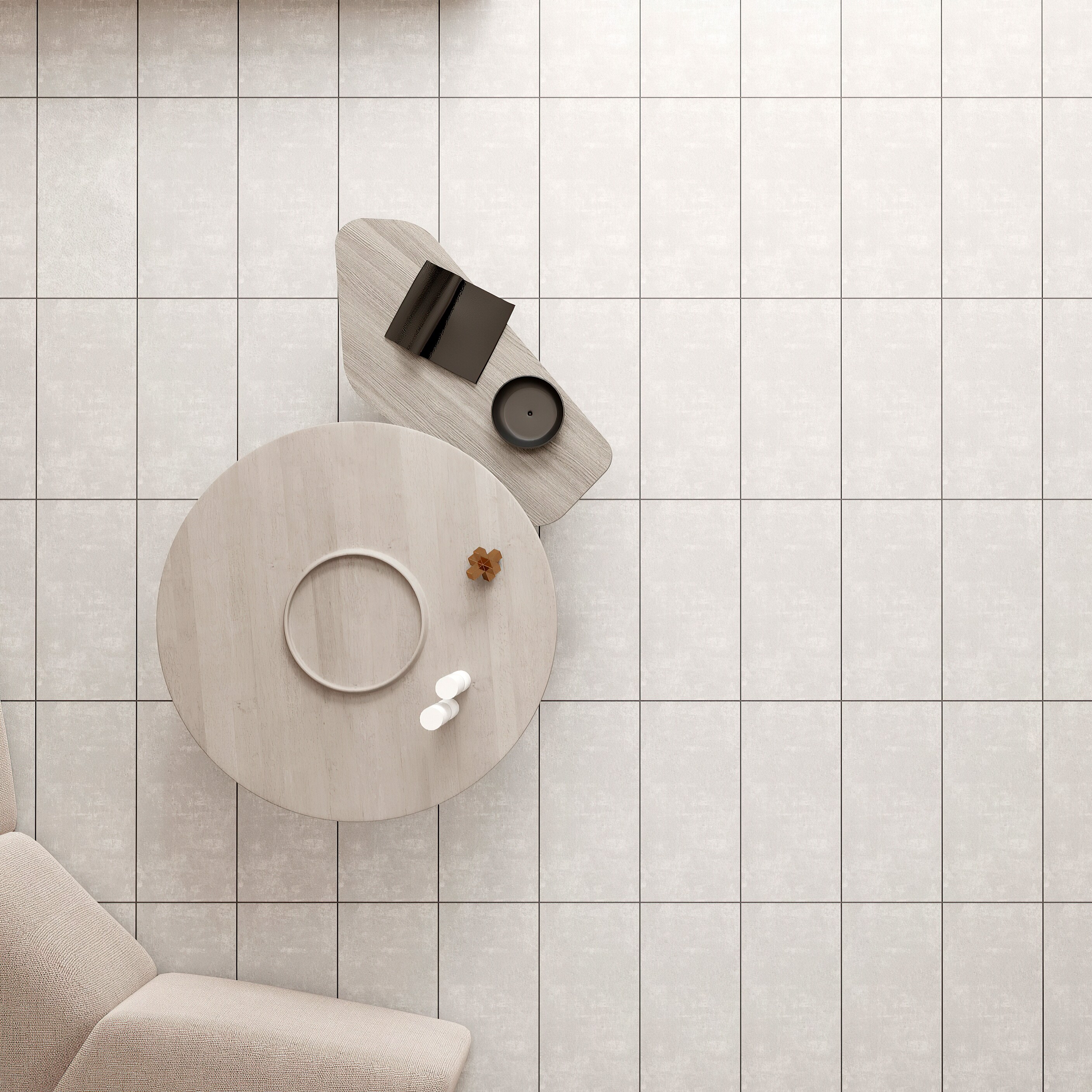 Giorbello (Sample) White 4-in x 6-in Matte Porcelain Floor and Wall Tile
