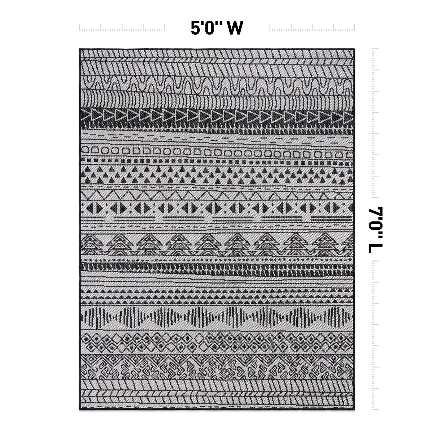 World Rug Gallery 122BLACK5X7 rugs - View #3