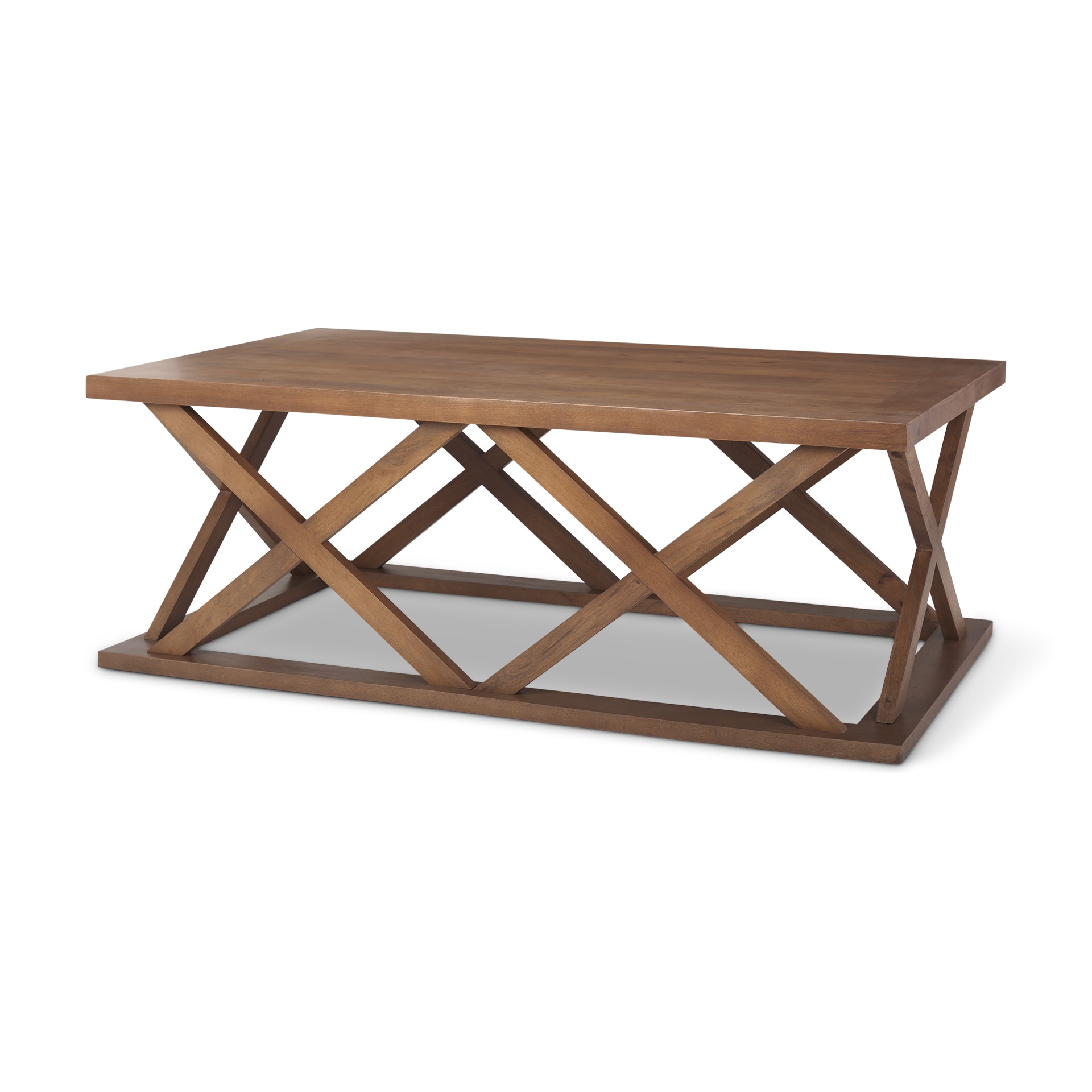 Mercana 69742 Polished Mango Wood Coastal Coffee Table