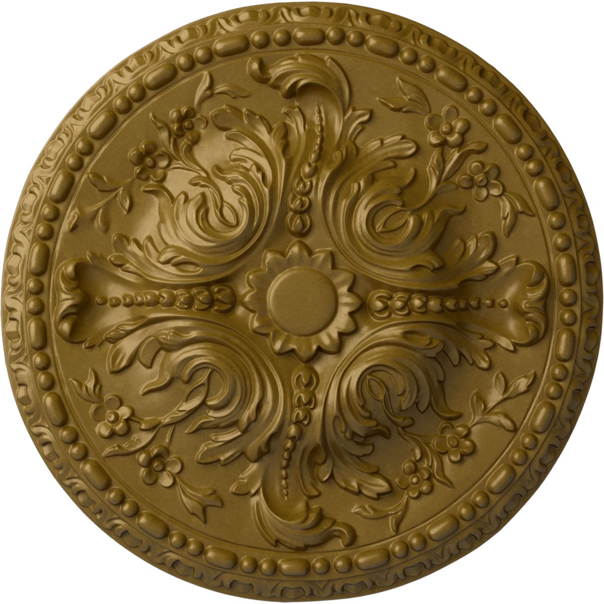 Ekena Millwork CM20AMGLS Amelia 19.625-in W x 19.625-in L Painted Gold Polyurethane Whole Ceiling Medallion