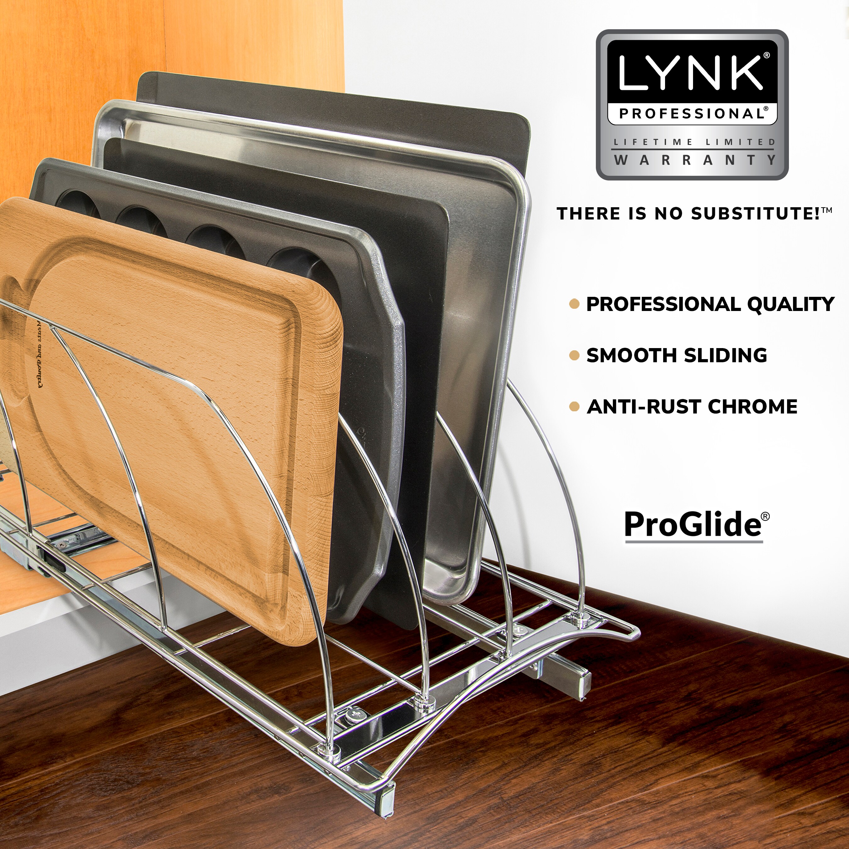 Lynk Professional 10-in W X 9.6-in H 1-tier Cabinet-mount Metal Pull 