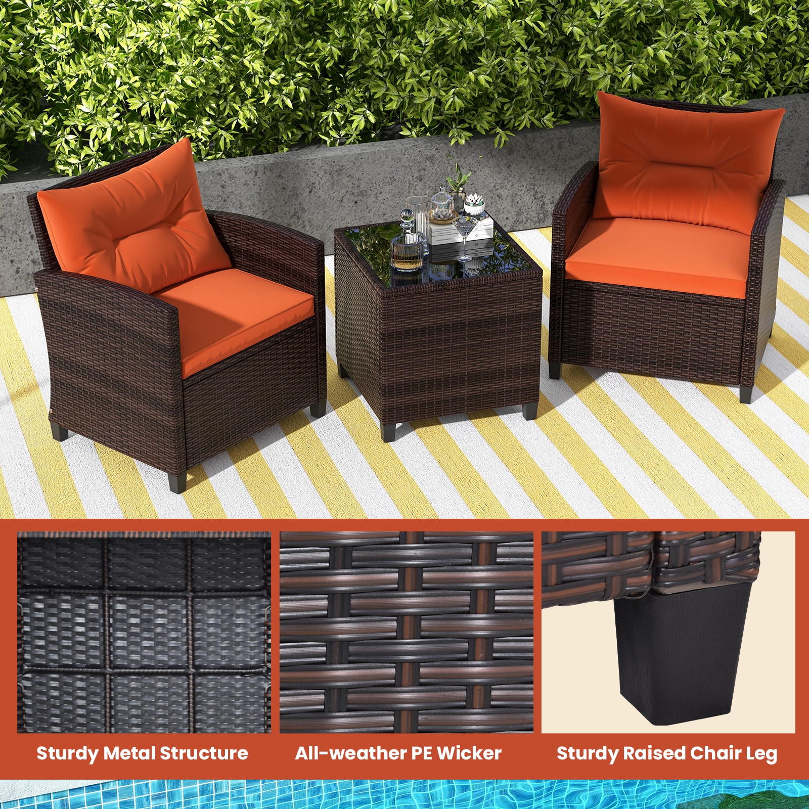 Poinic CWJ68667OR Patio-Conversation-Sets - View #2