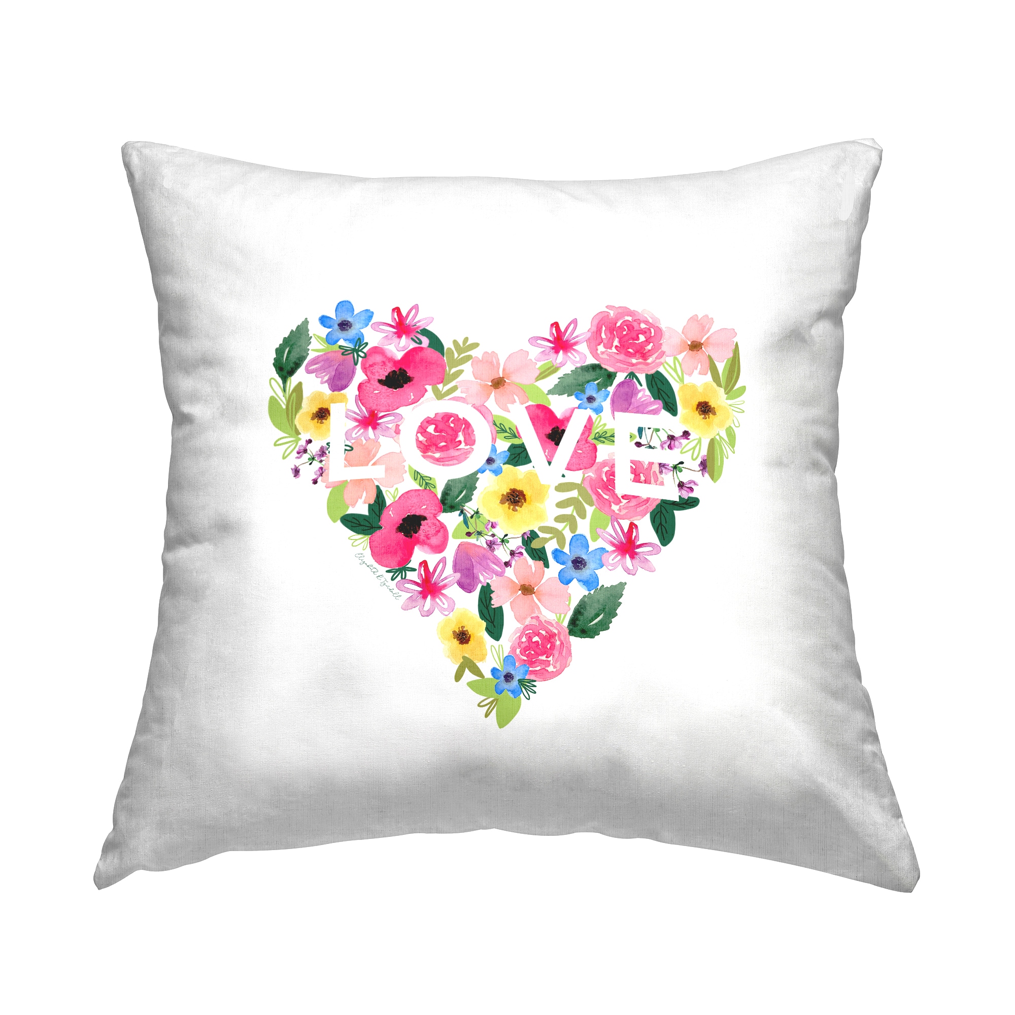 Stupell Industries PLA-923-SQW-18X18 18-in x 18-in Multi-Color Square Indoor Decorative Pillow