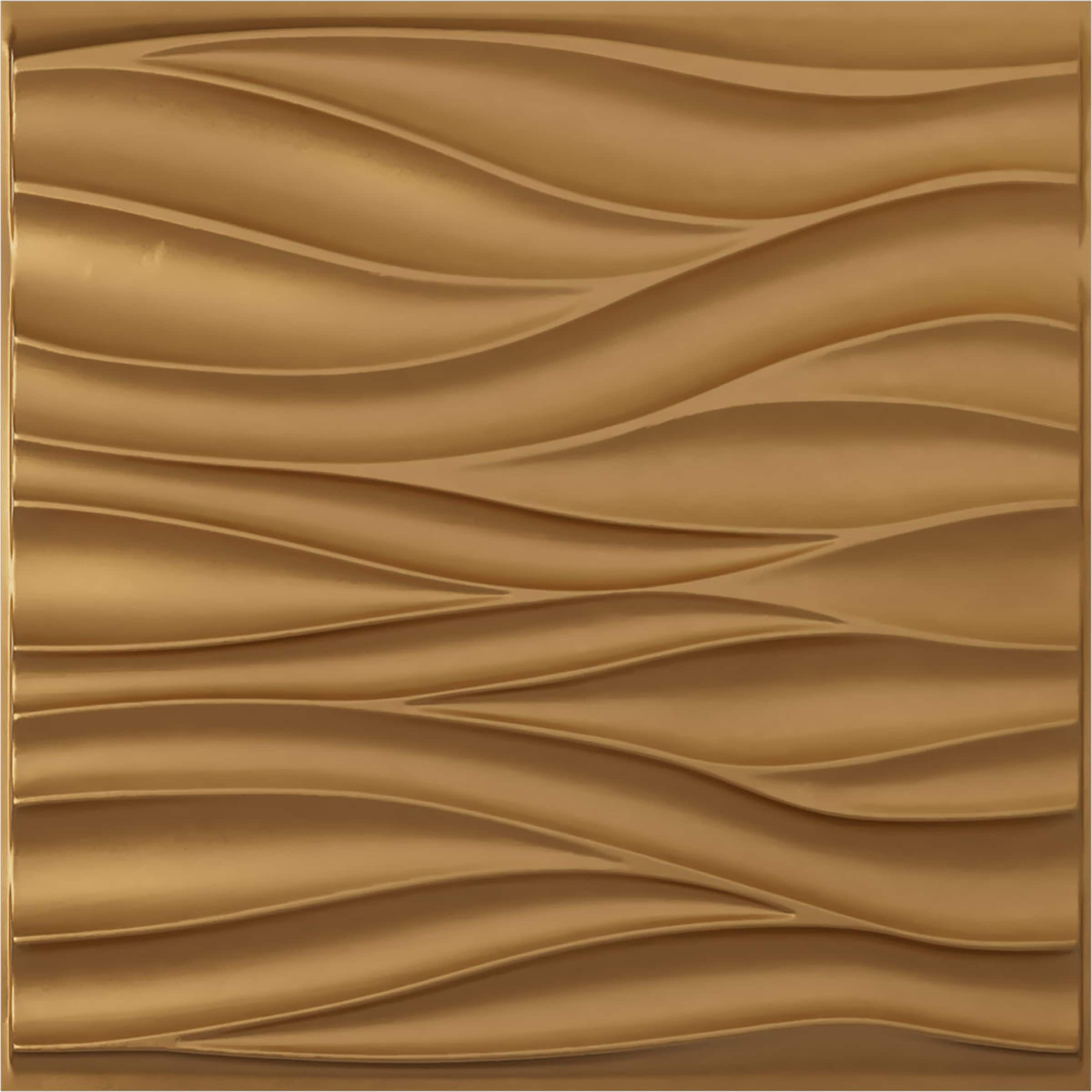 Ekena Millwork WP20X20RPBGL 19-5/8-in x 19-5/8-in Embossed Paintable/Stainable Gold PVC Wall Panel (
