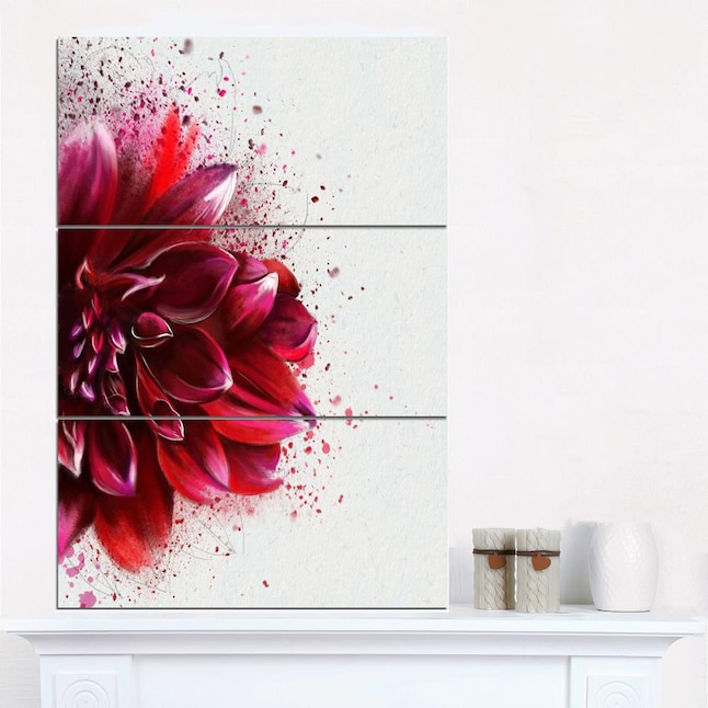 Designart 36-in H x 28-in W Floral Print on Canvas at Lowes.com